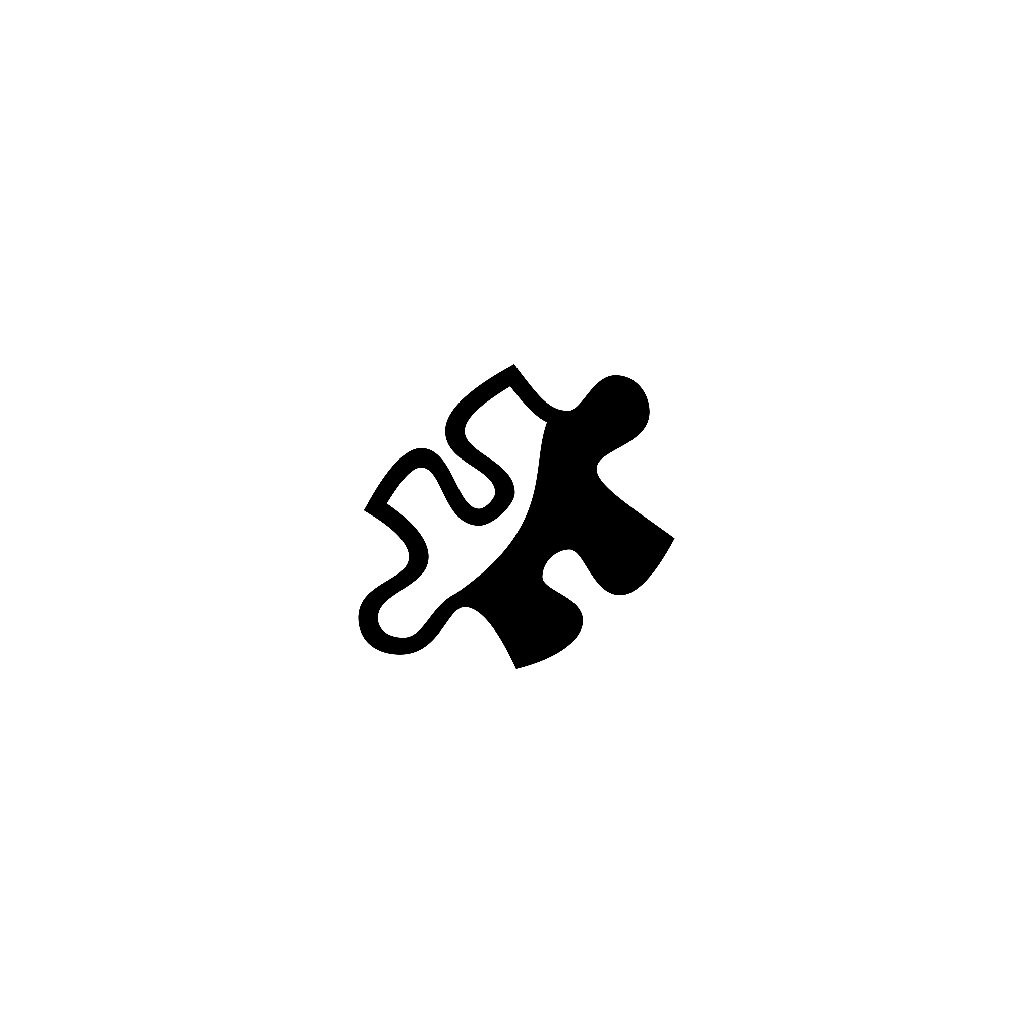 puzzle piece vector icon. isolated puzzle - game flat icon