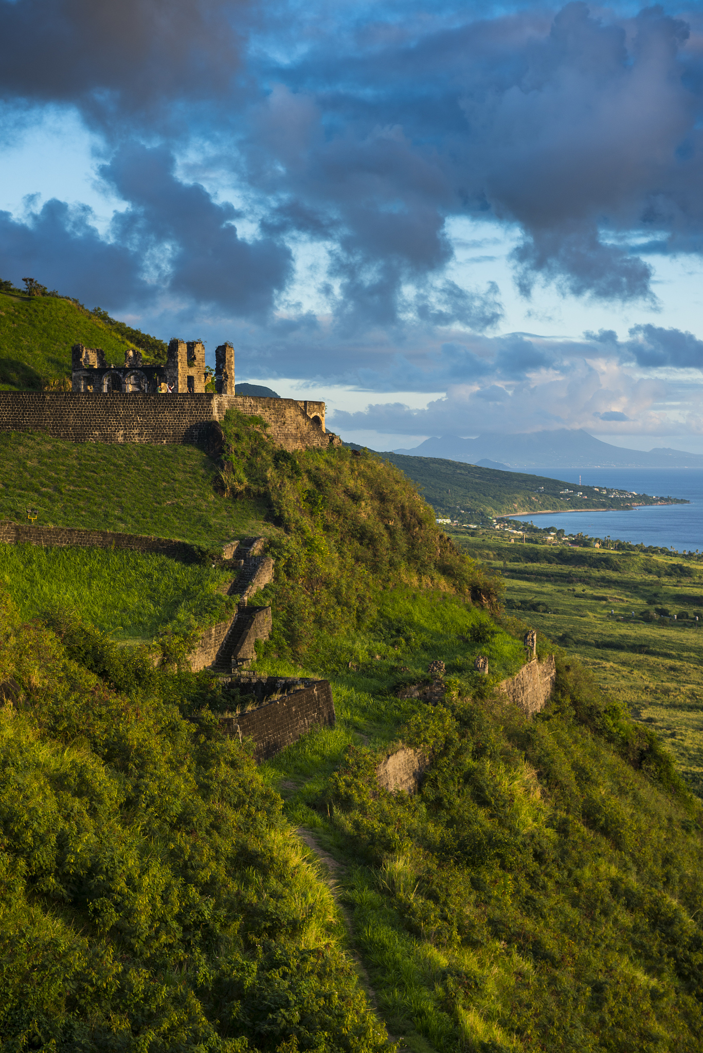 view of brimstone hill fortress against sky, st. kitts and nevis