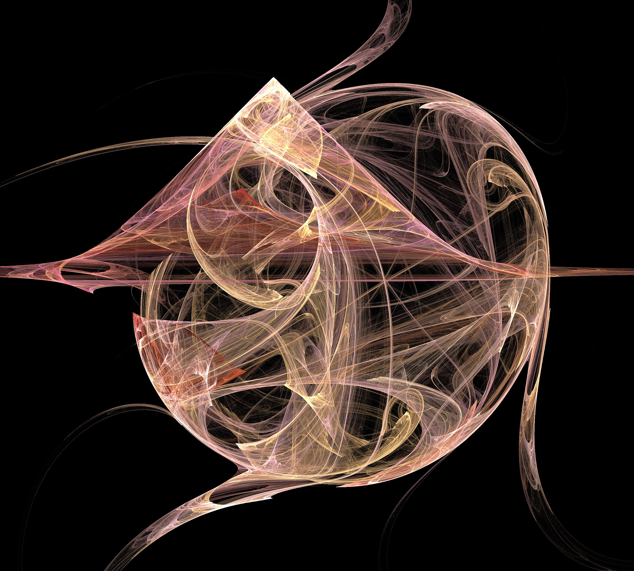 image of one digital fractal on black color
