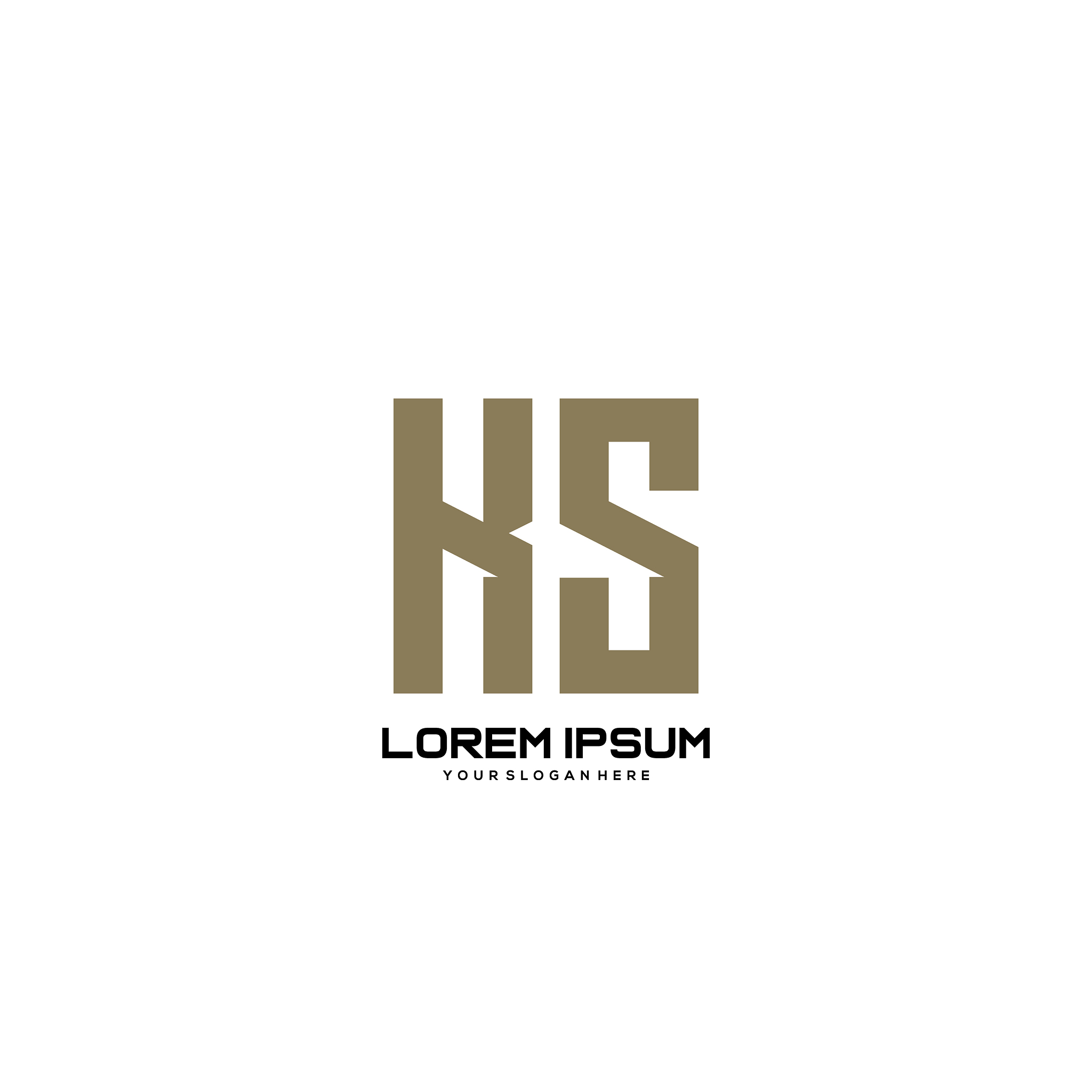 ks initial letter minimalist art logo
