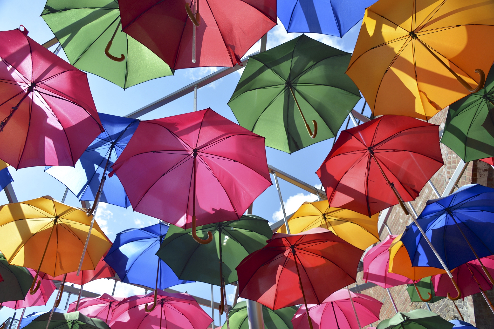 umbrellas, borough market, london, uk
