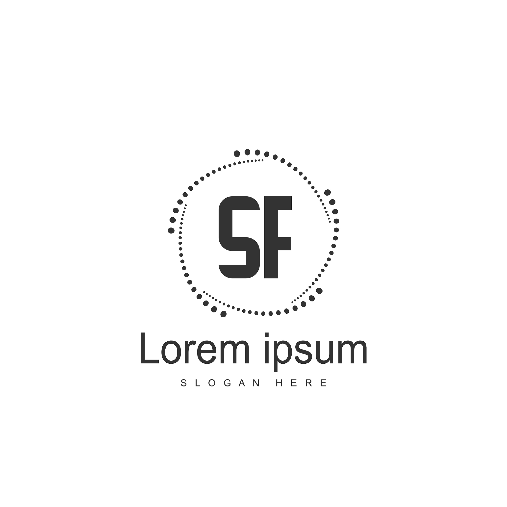 sf logo template design initial logo design