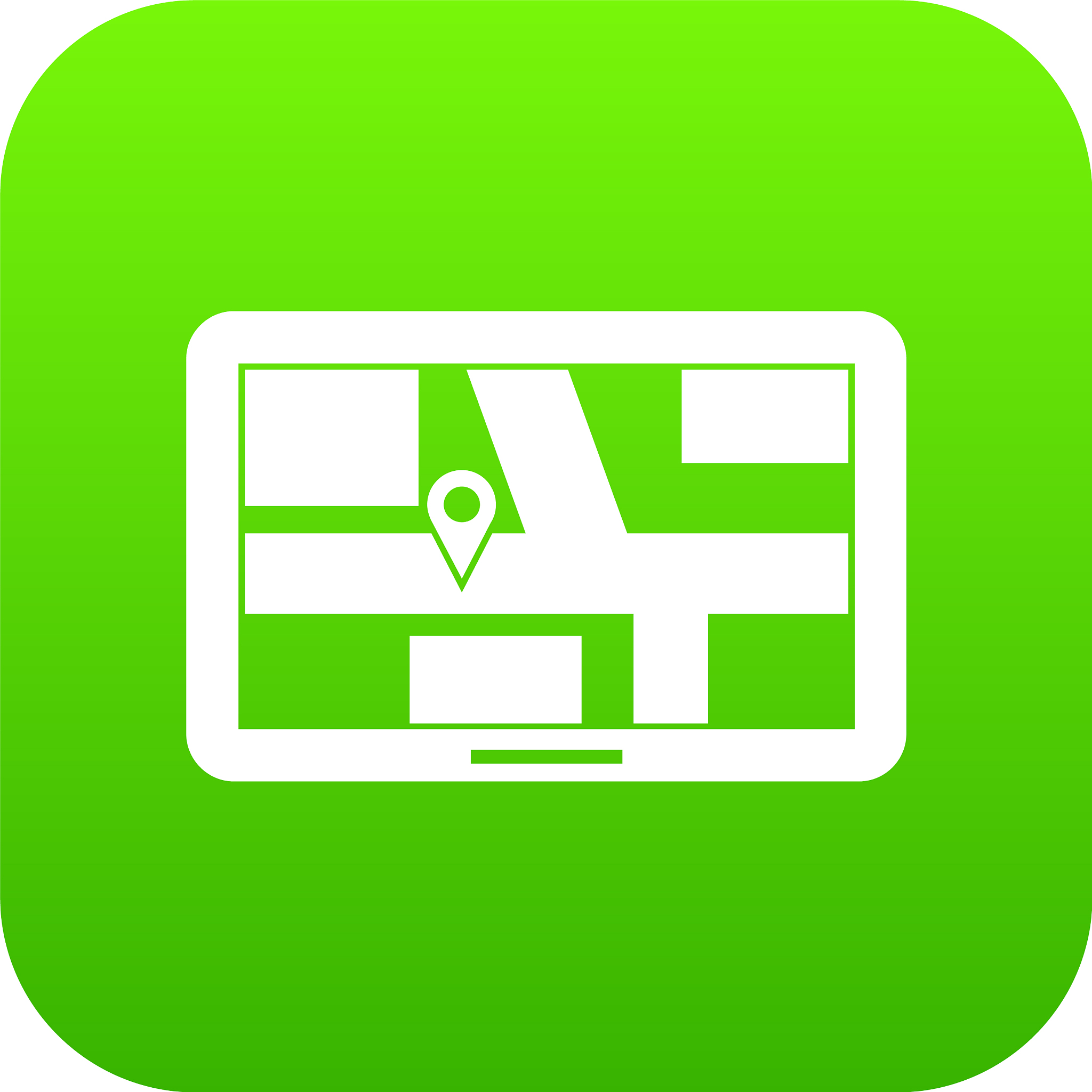 navigation icon digital green