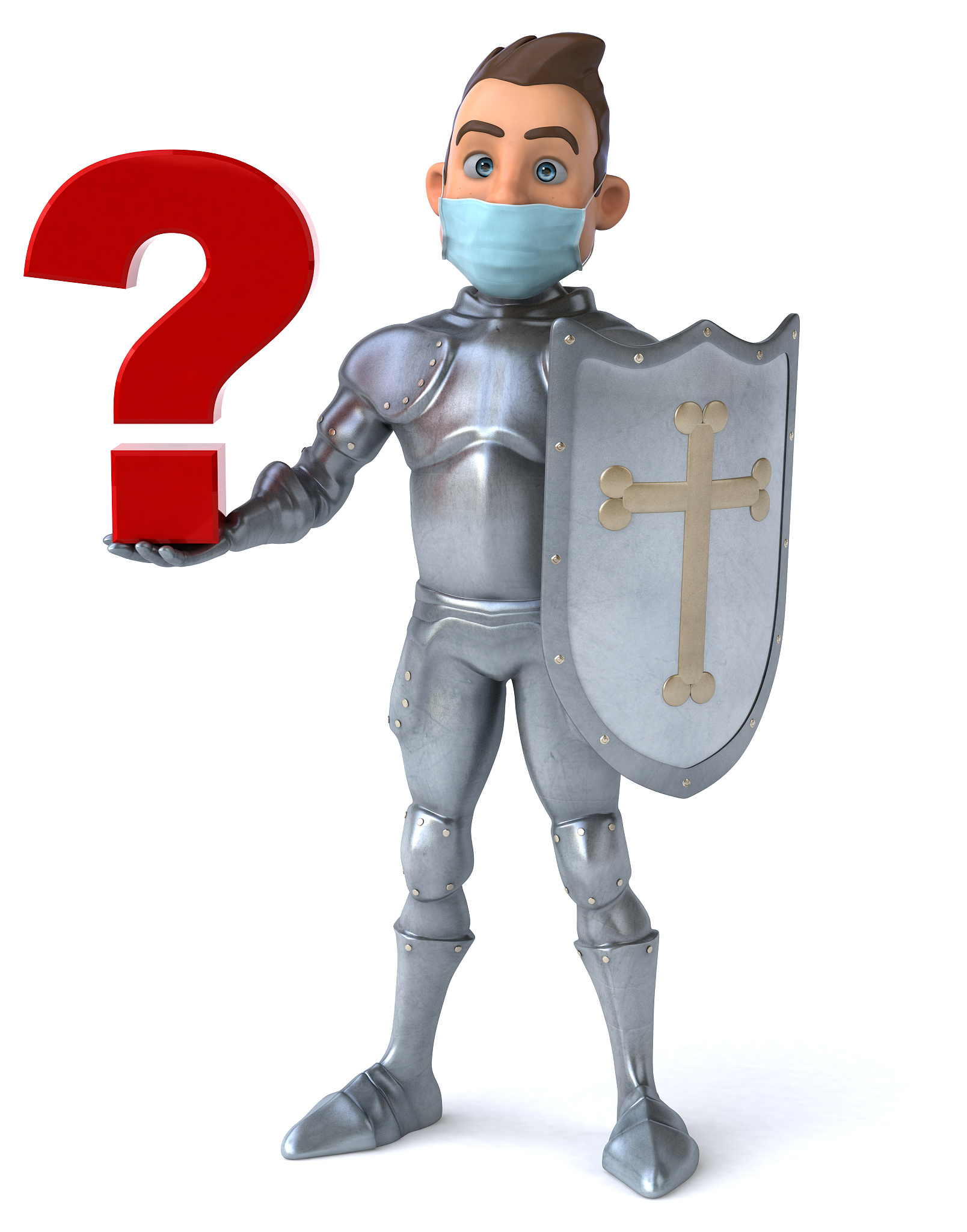 3d illustration of a cartoon character with a mask