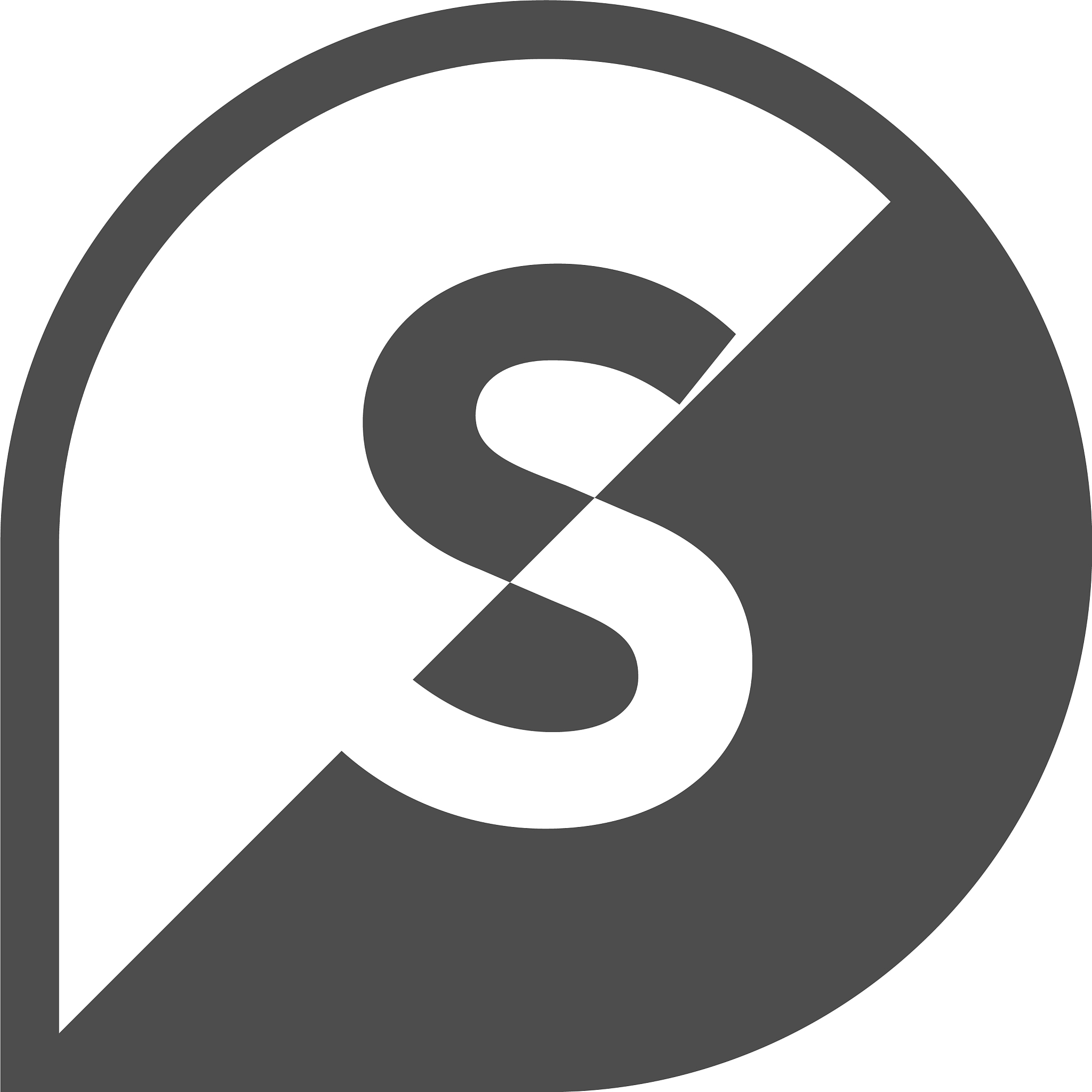 letter s logo icon flat design concept