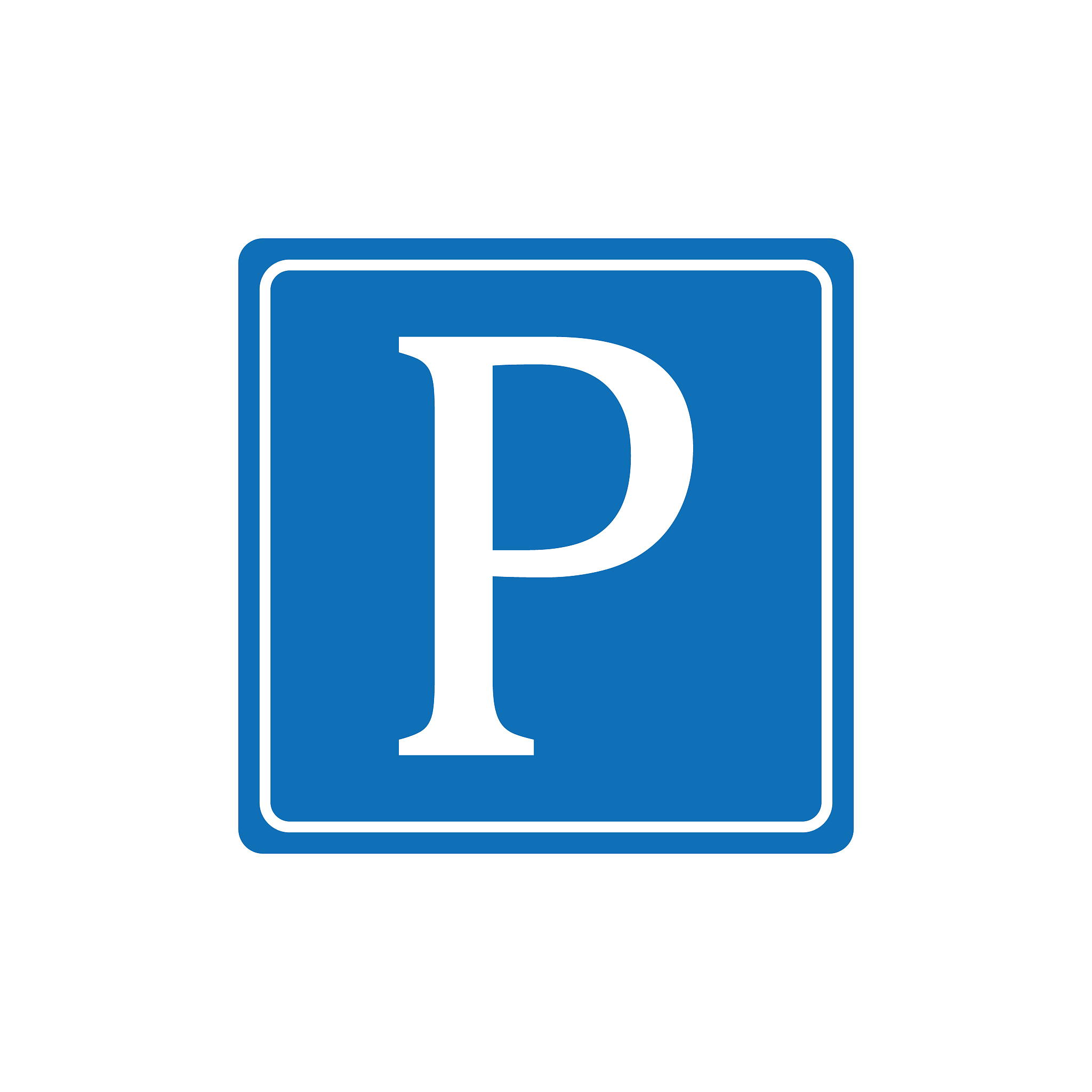 parking sign on a white background.vector