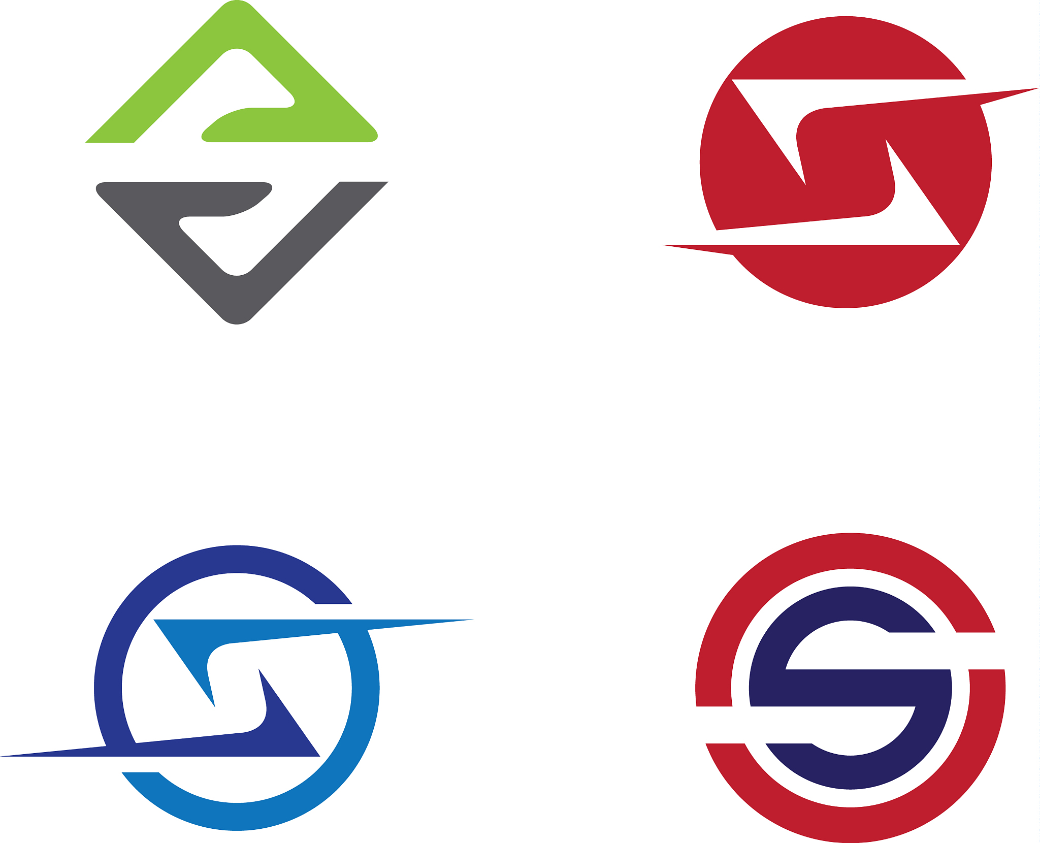 s letter logo template design