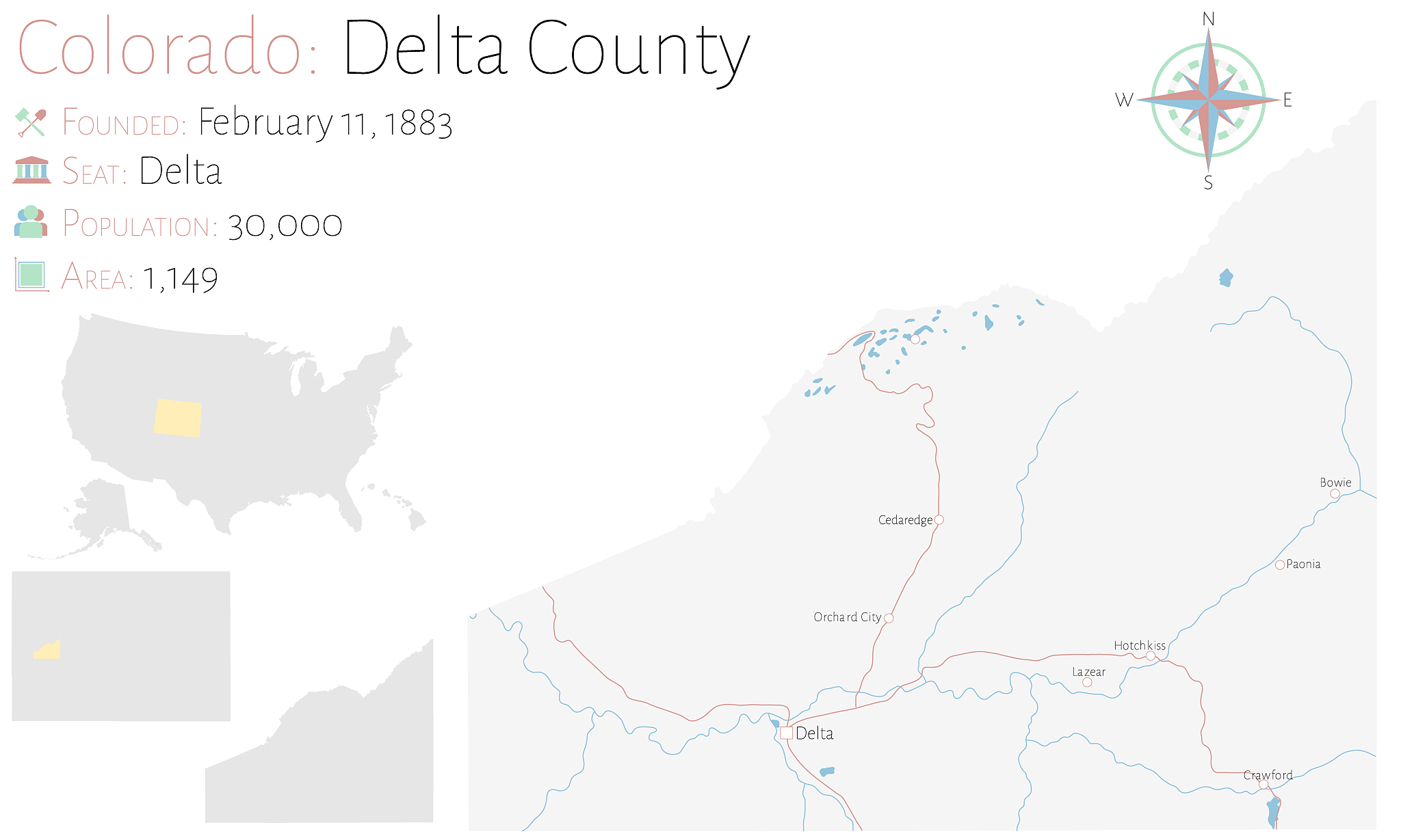 map of delta county in colorado