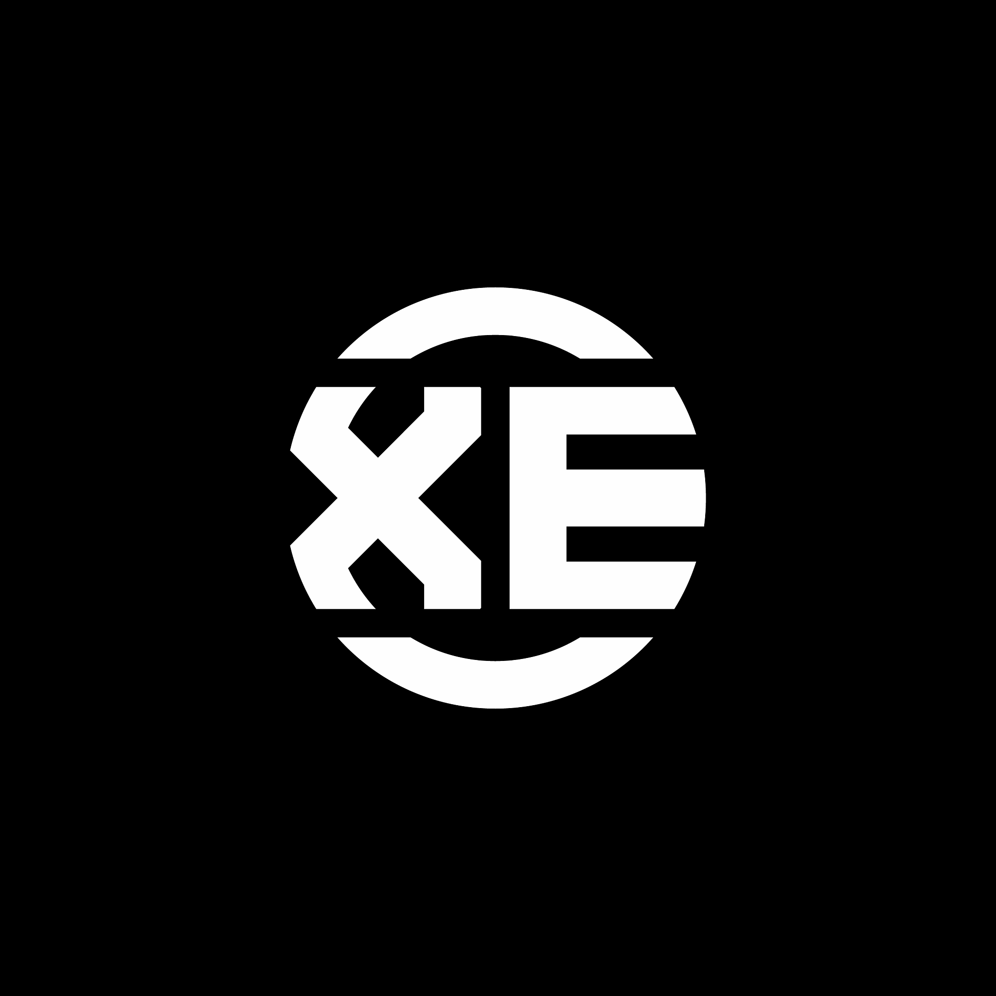xe logo monogram isolated on circle element