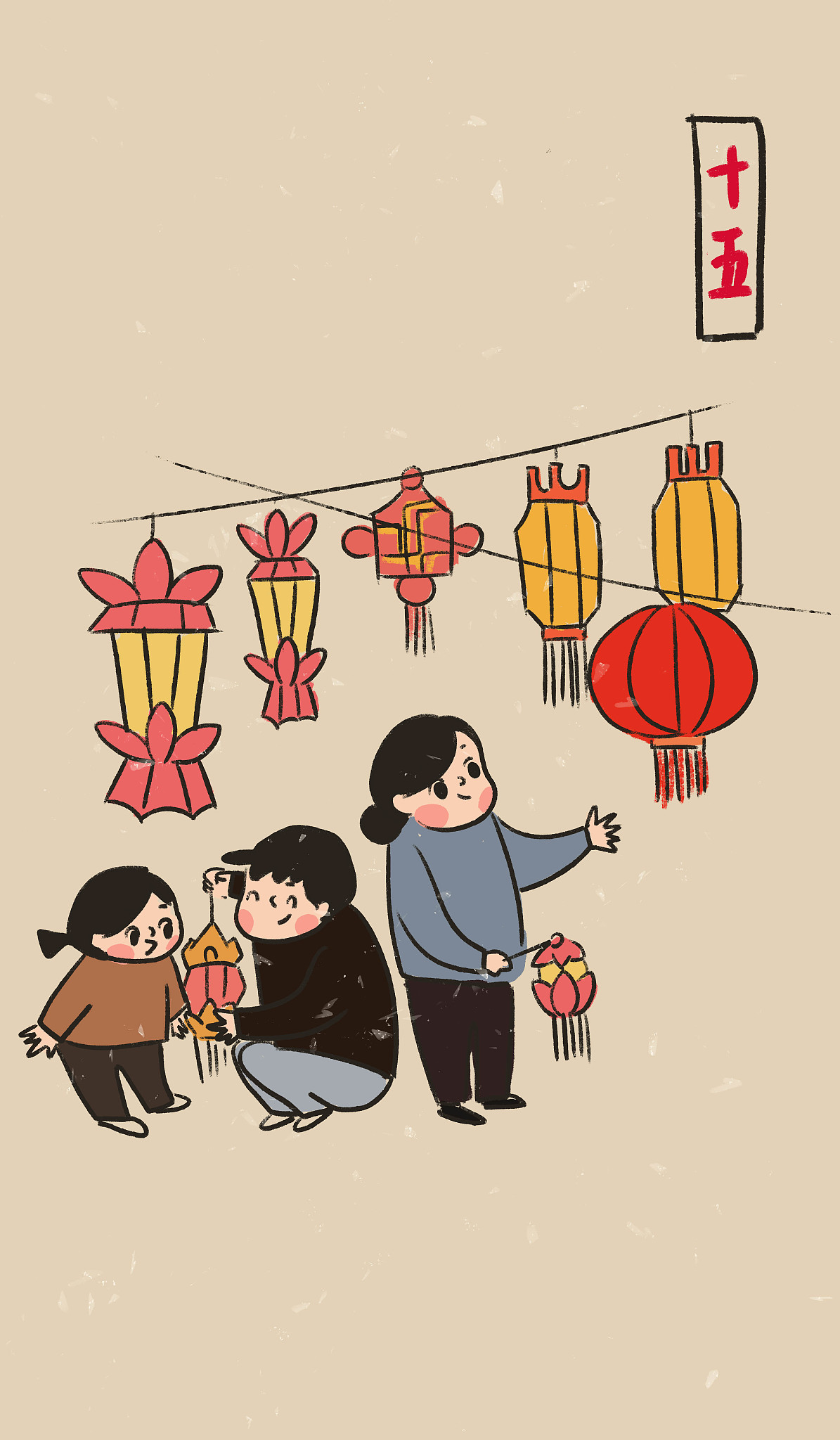 年俗简笔画系列十五