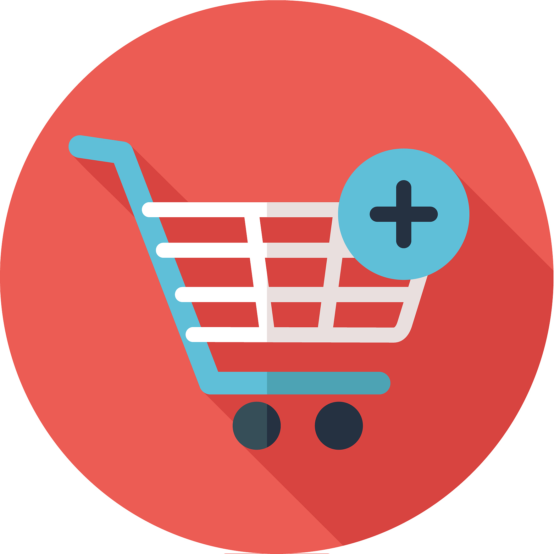 shopping cart icon with plus sign