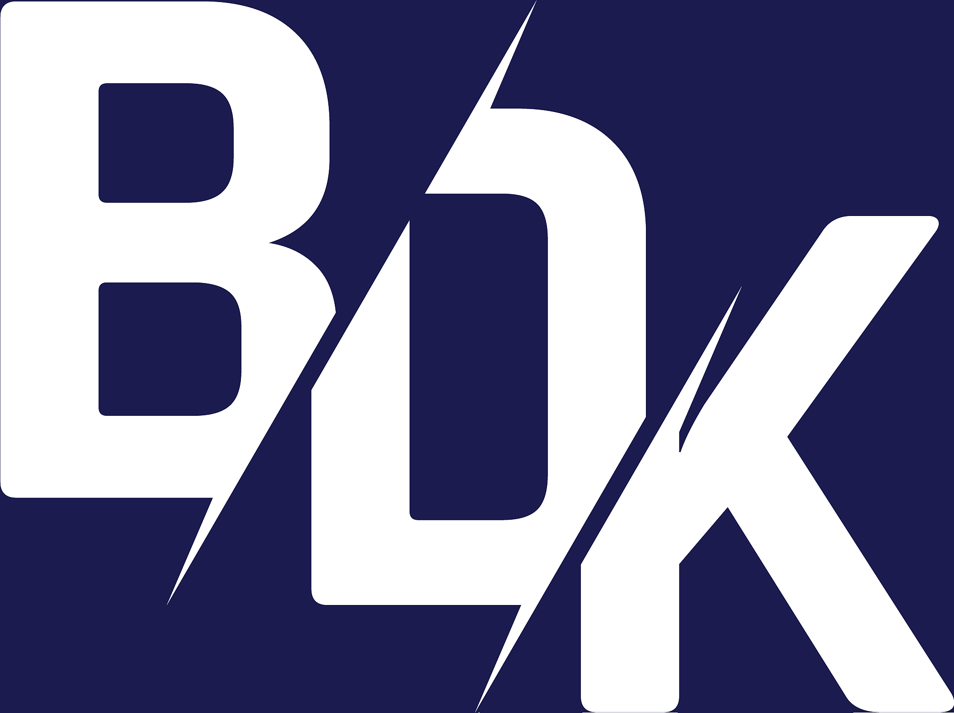 monogram letters initial logo design bdk