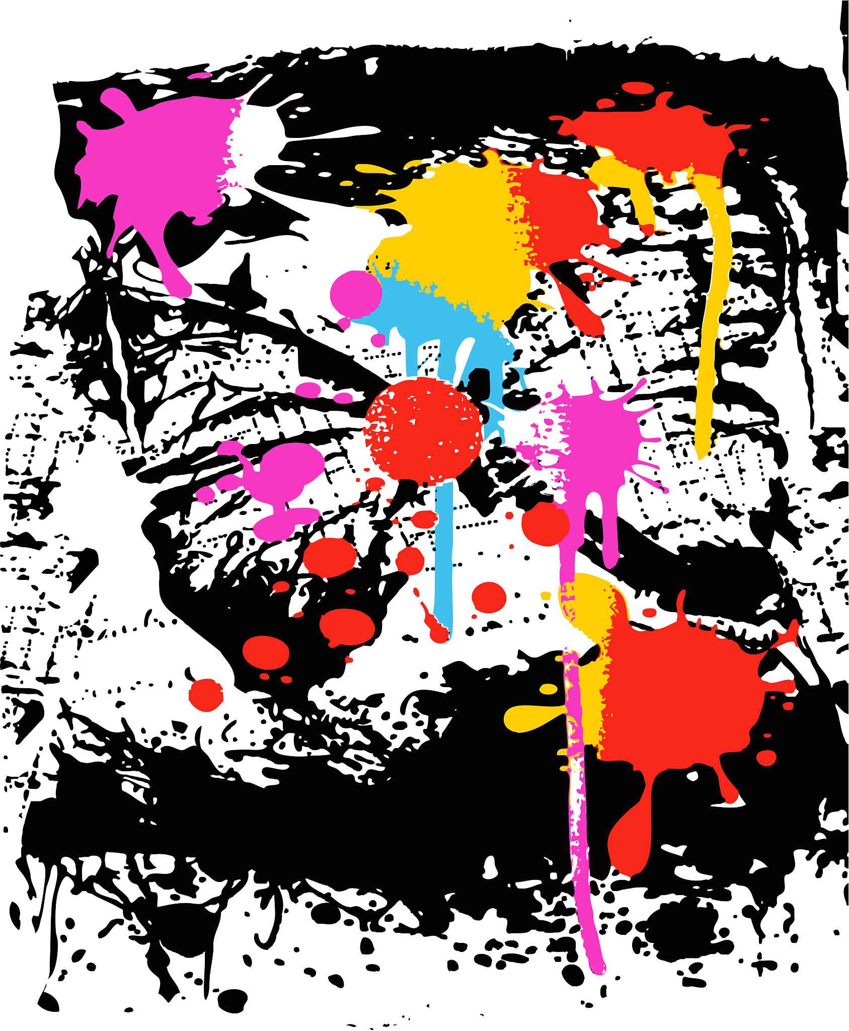 ink splatter design