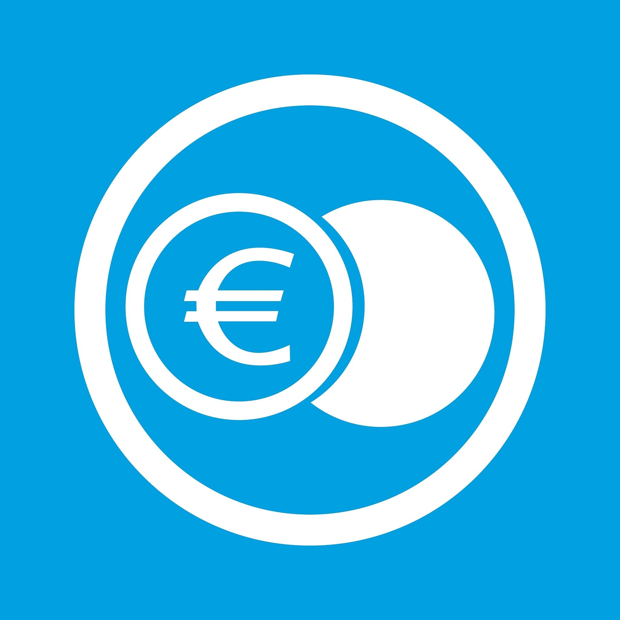 euro coin sign icon