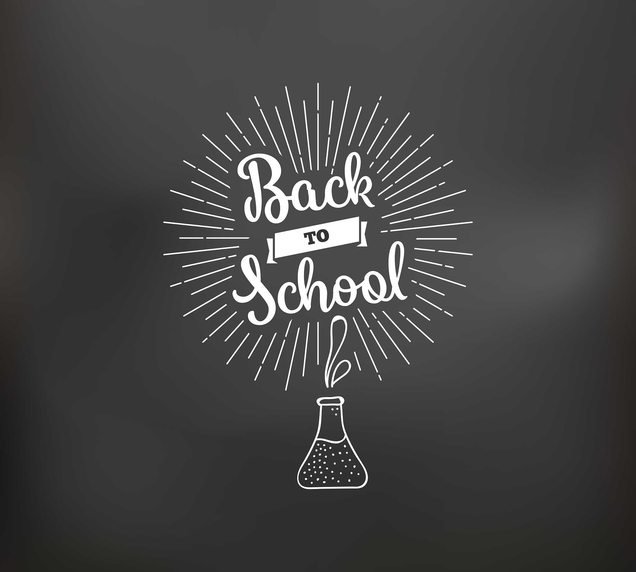 back to school typographic labels set.
