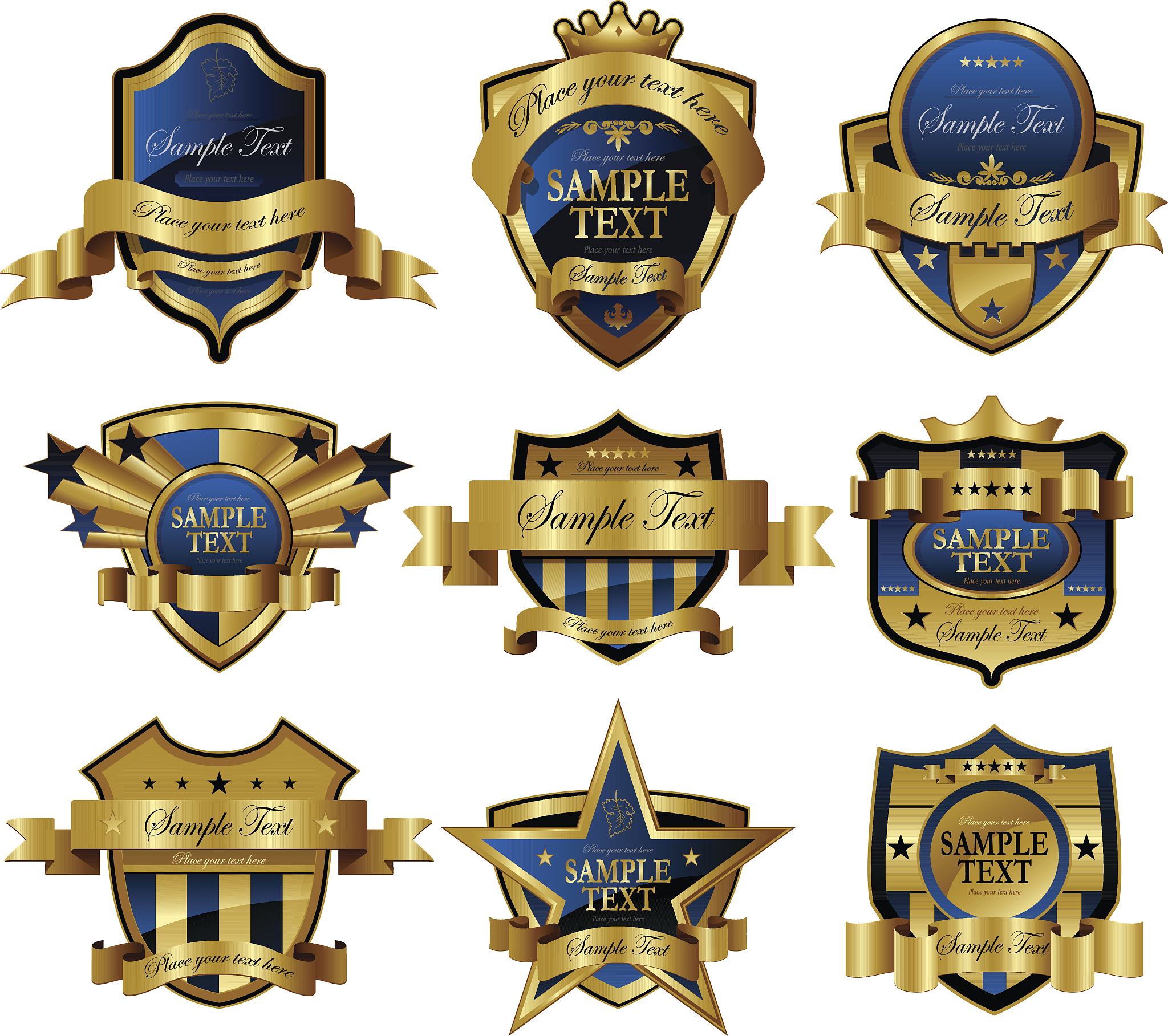 decorative ornate gold frame label