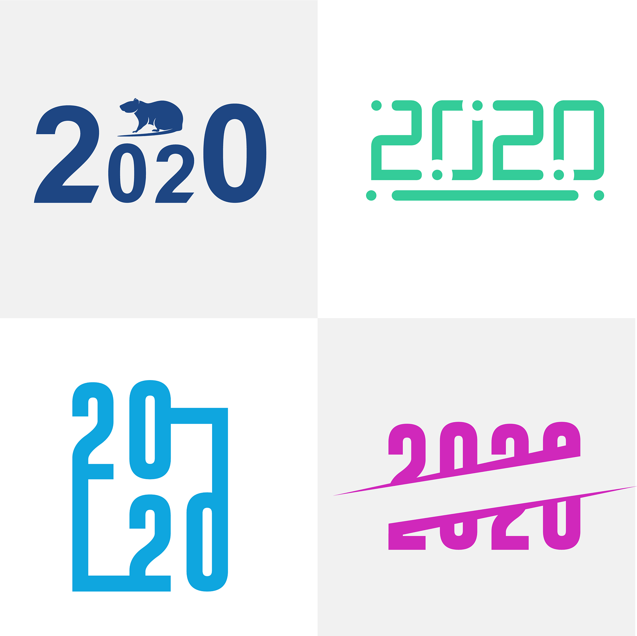 2020 logo design concept template icon symbol