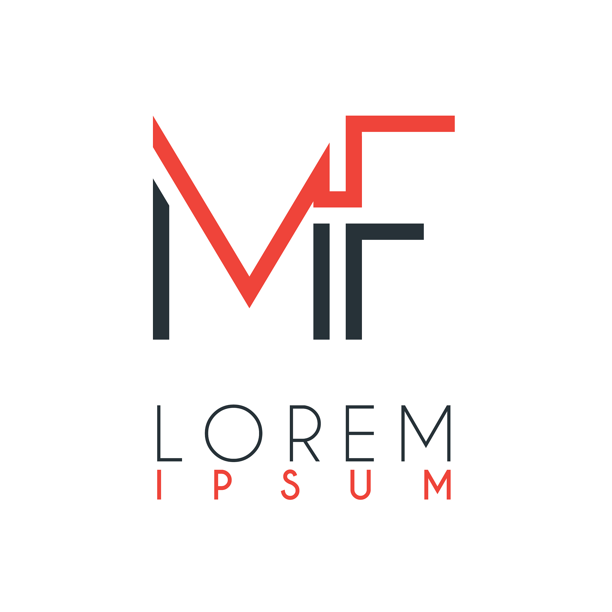 the logo between letter m and letter f or mf