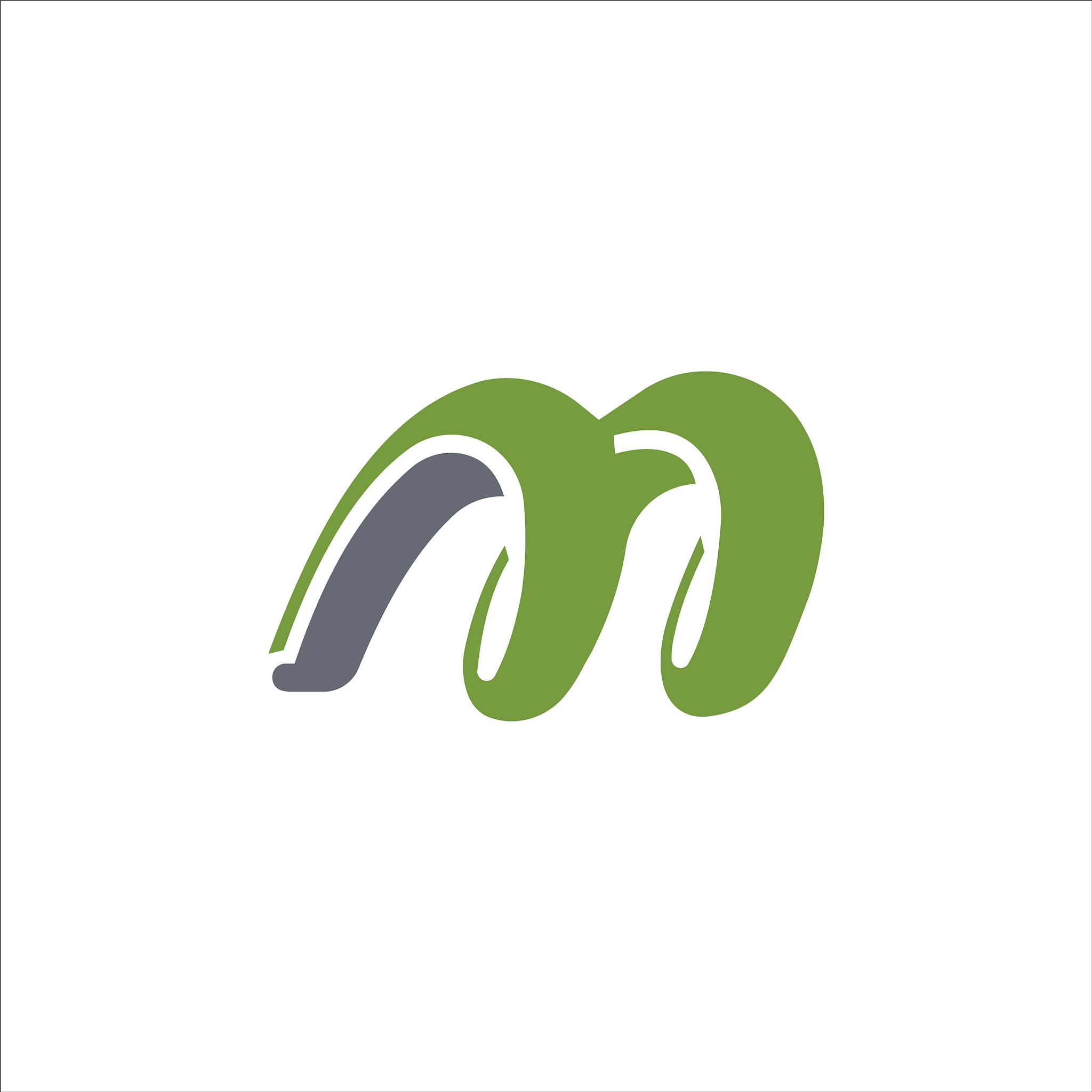 initial letter m or mm logo design template