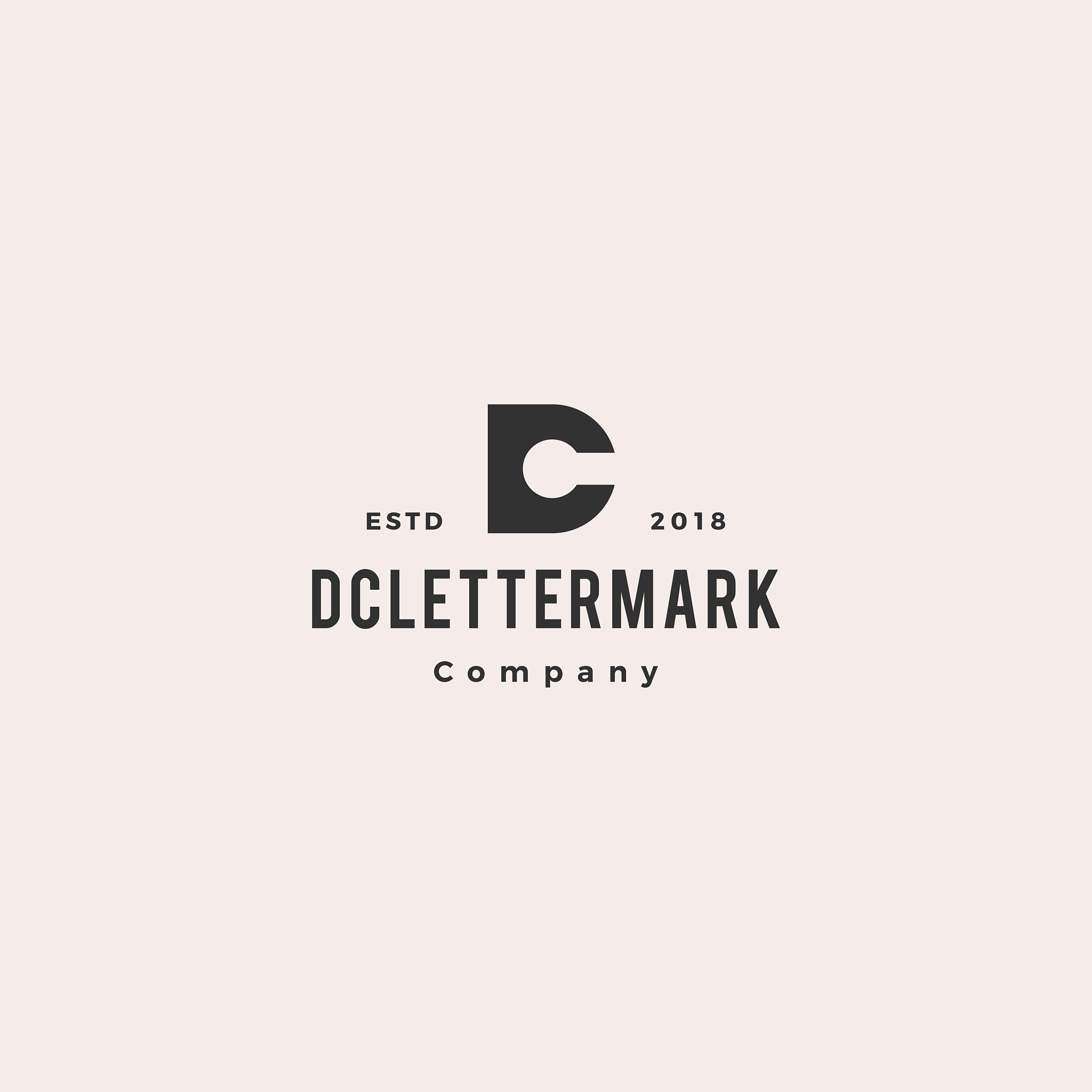 dc cd letter logo hipster retro vintage icon