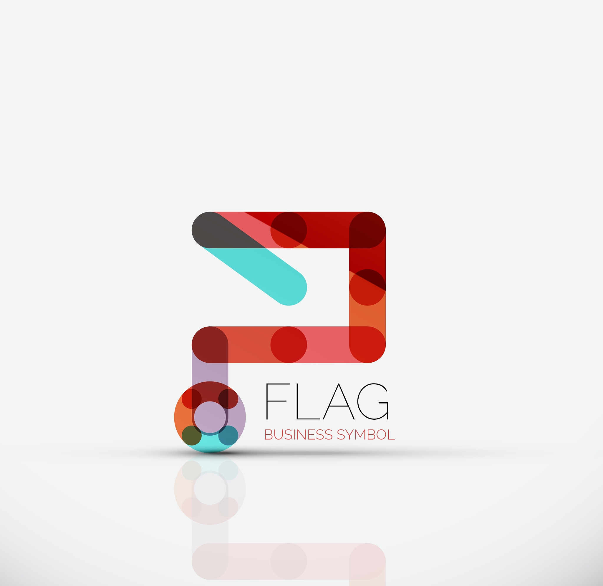 logo flag abstract linear geometric business icon