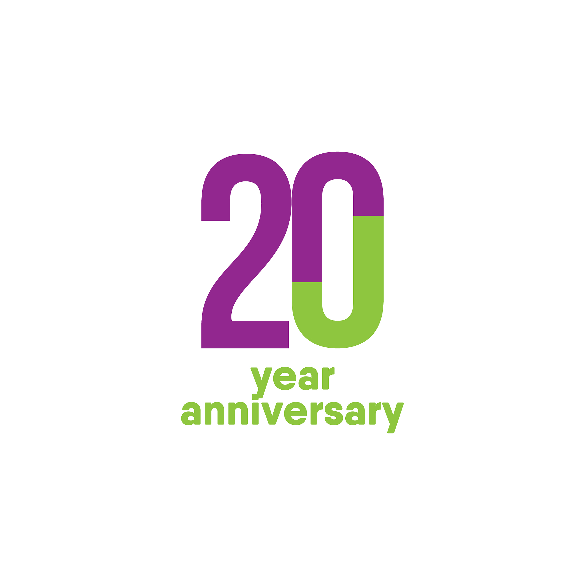 20 year anniversary template design