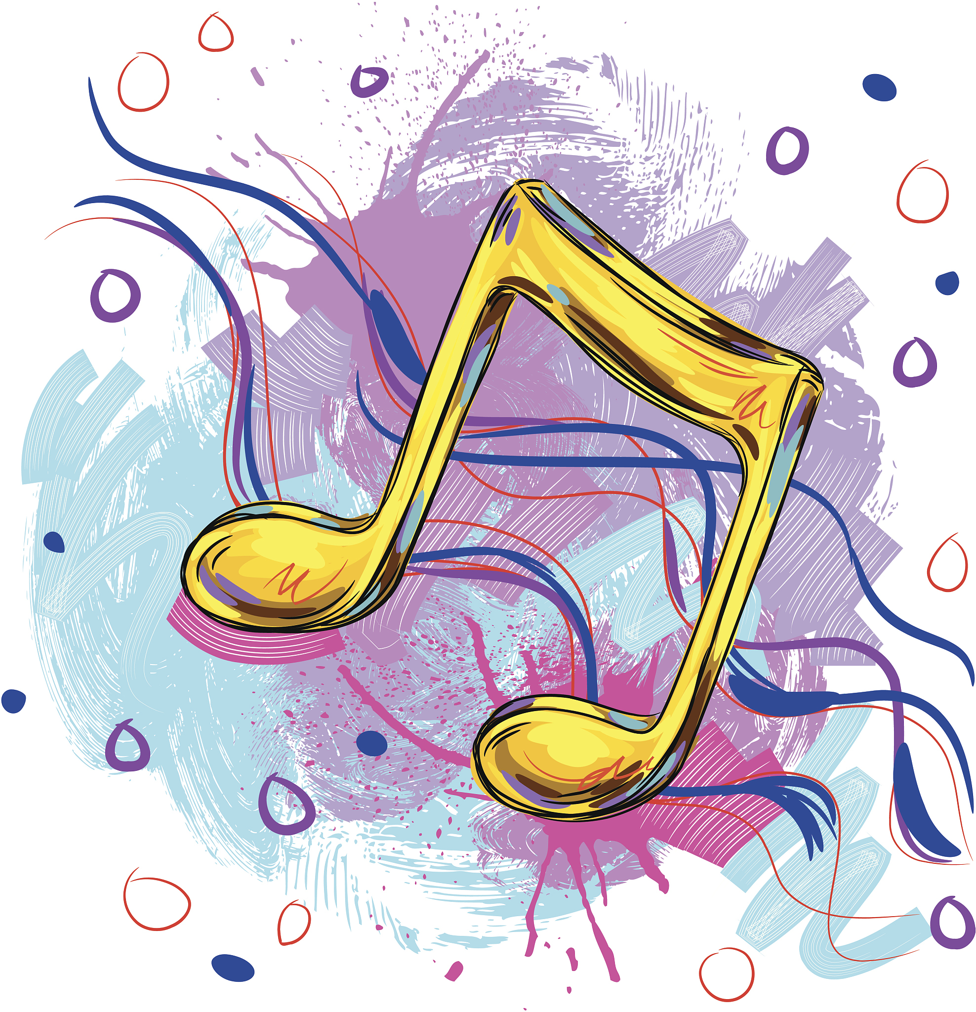 golden music note