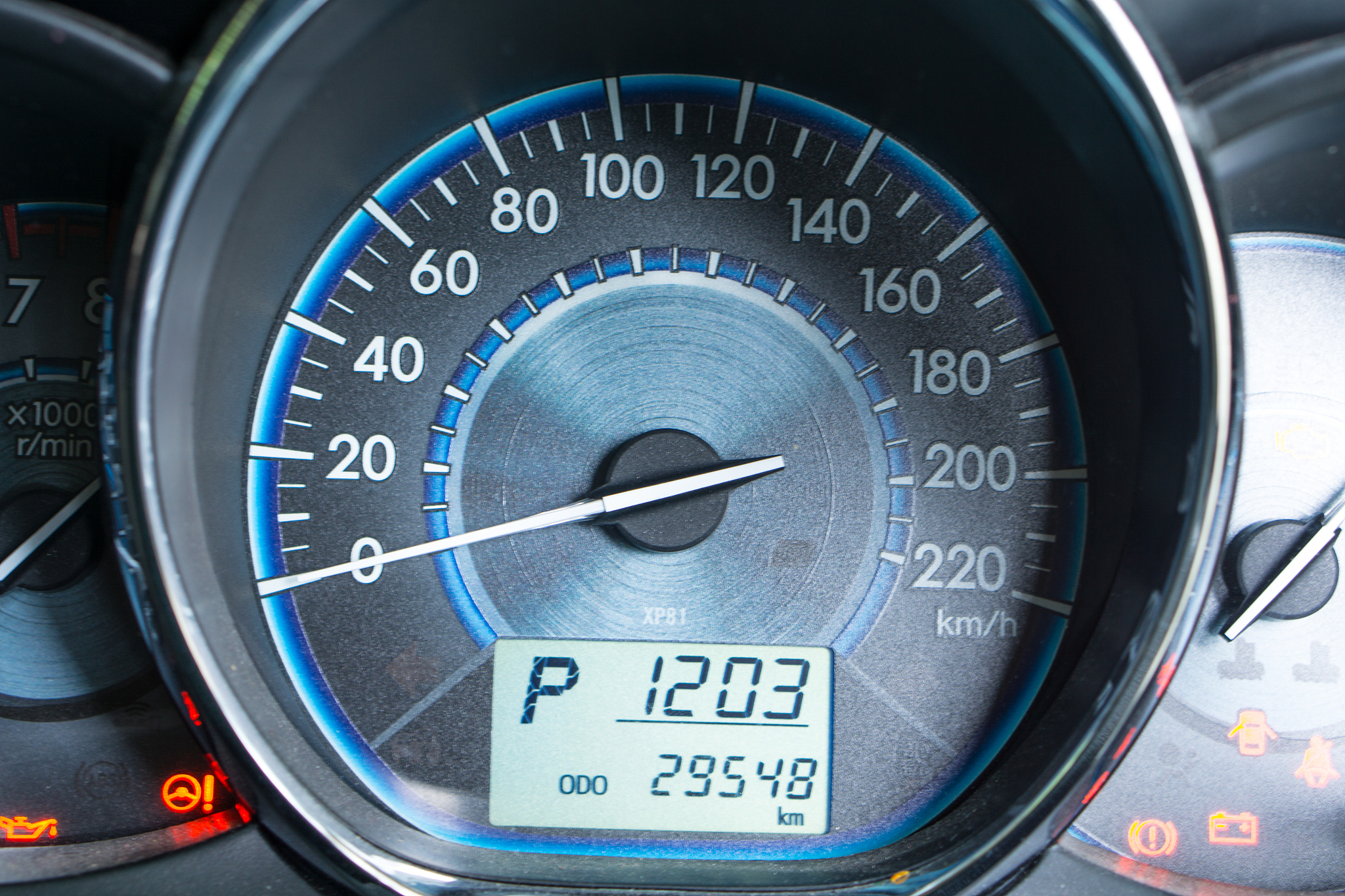 close up car dashboard