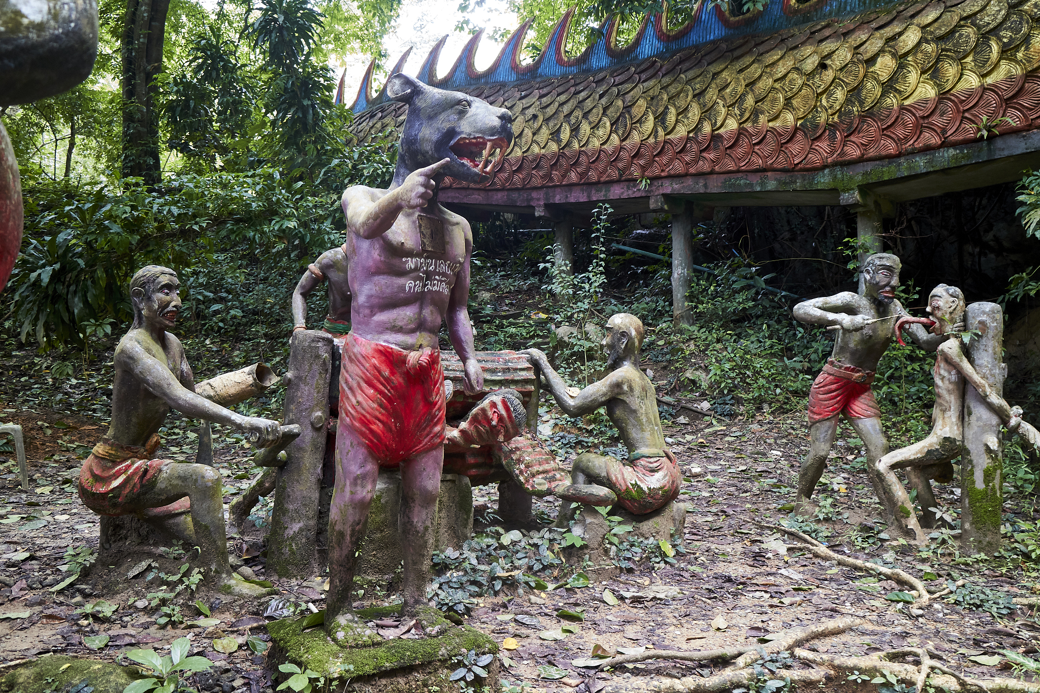 scenes from a historical temple in phuket, thailand