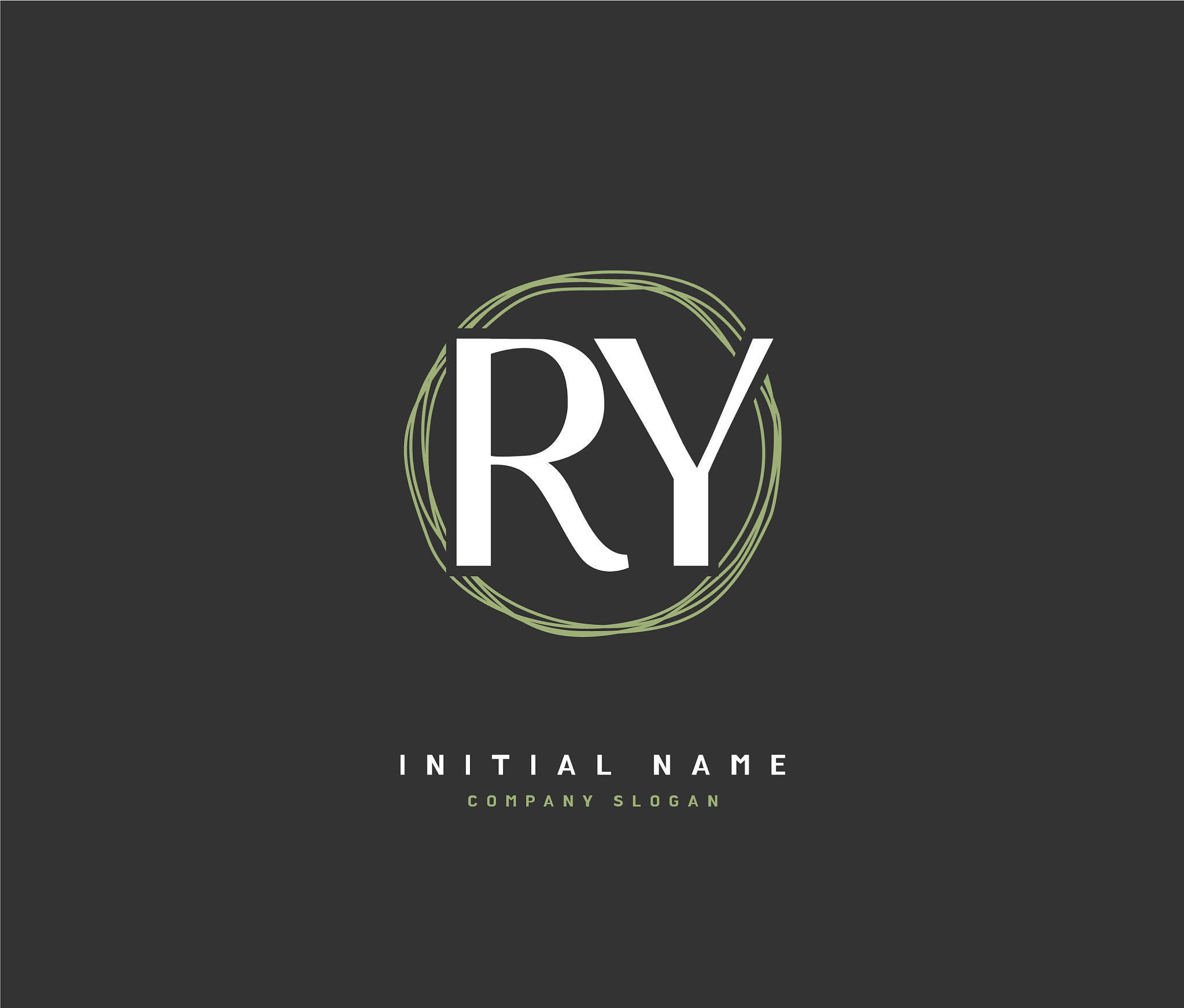 r y rybeauty initial logo handwriting logo of