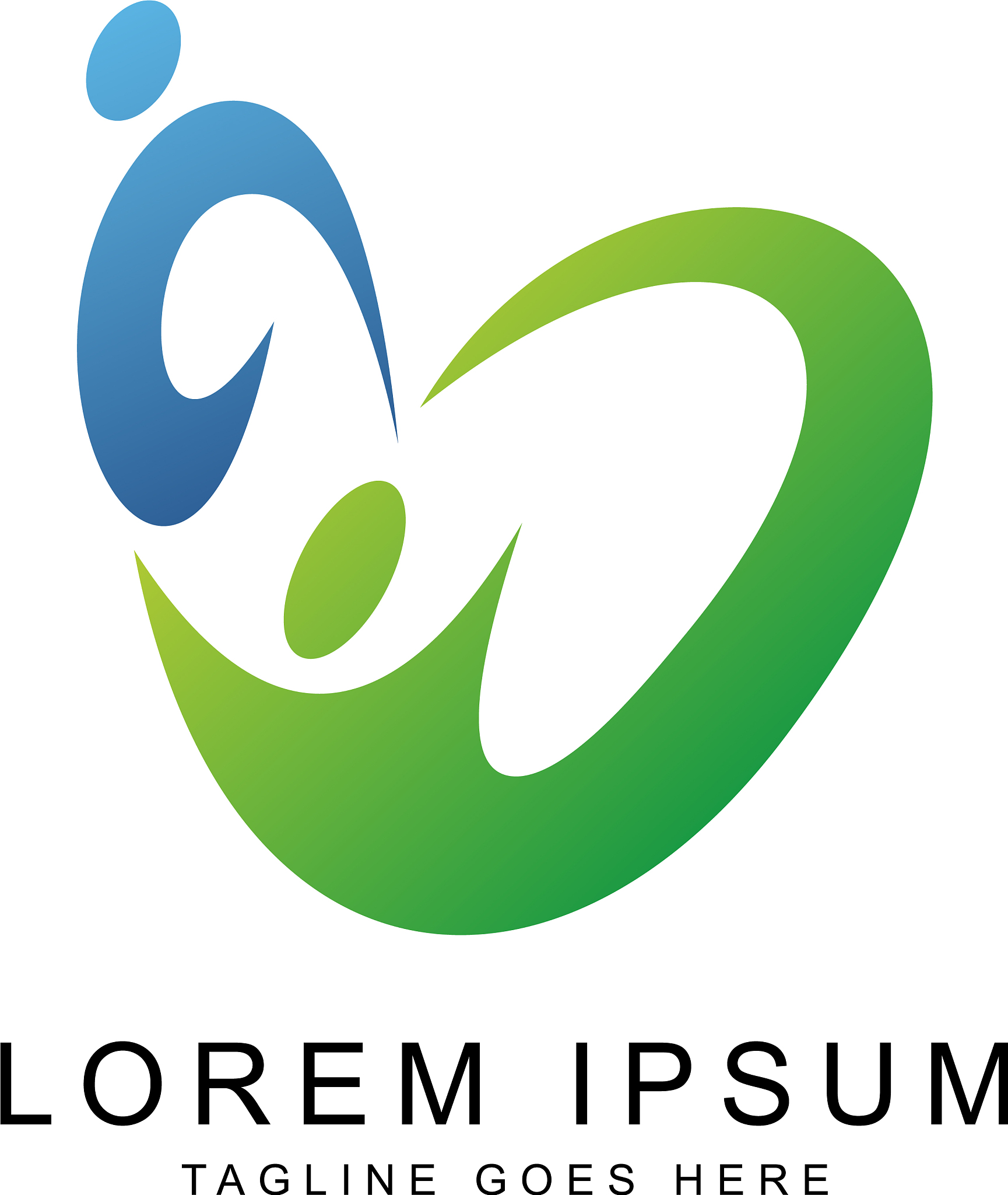 leaf people logo template