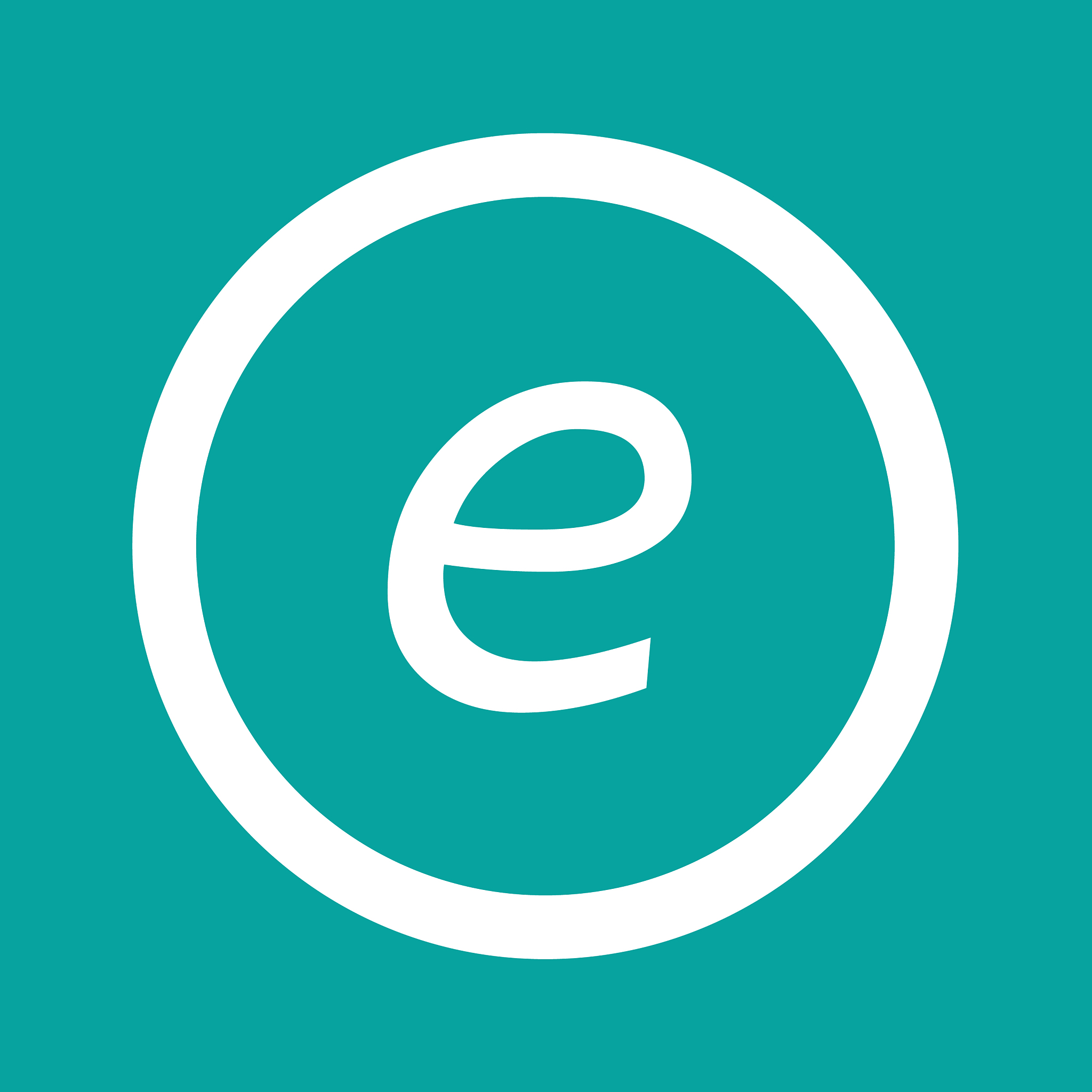 basic font letter e icon design