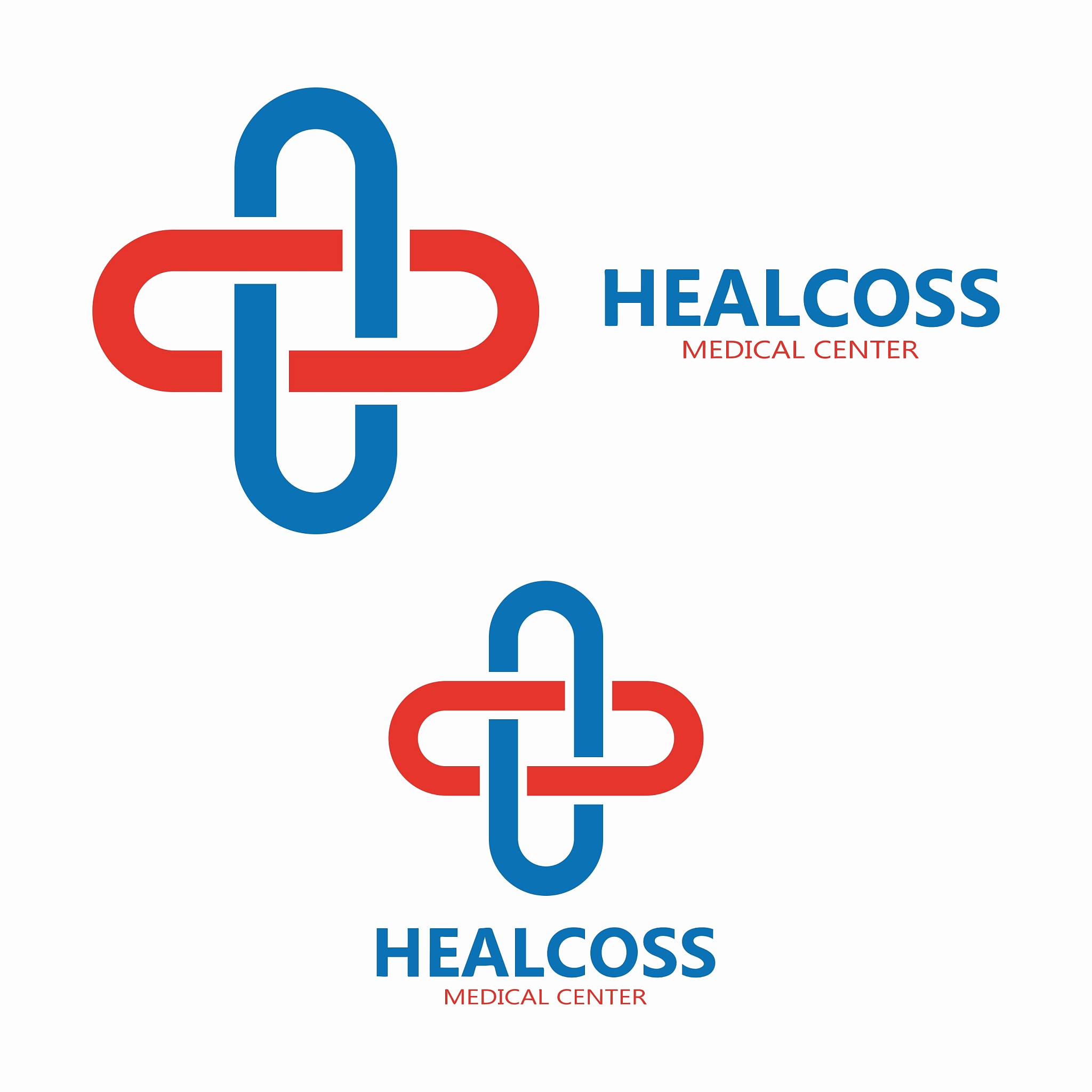 cross plus medical logo design template