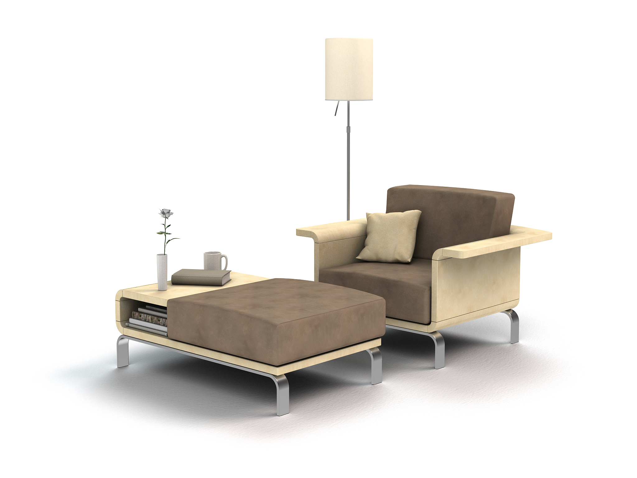 chill out time with armchair and book
