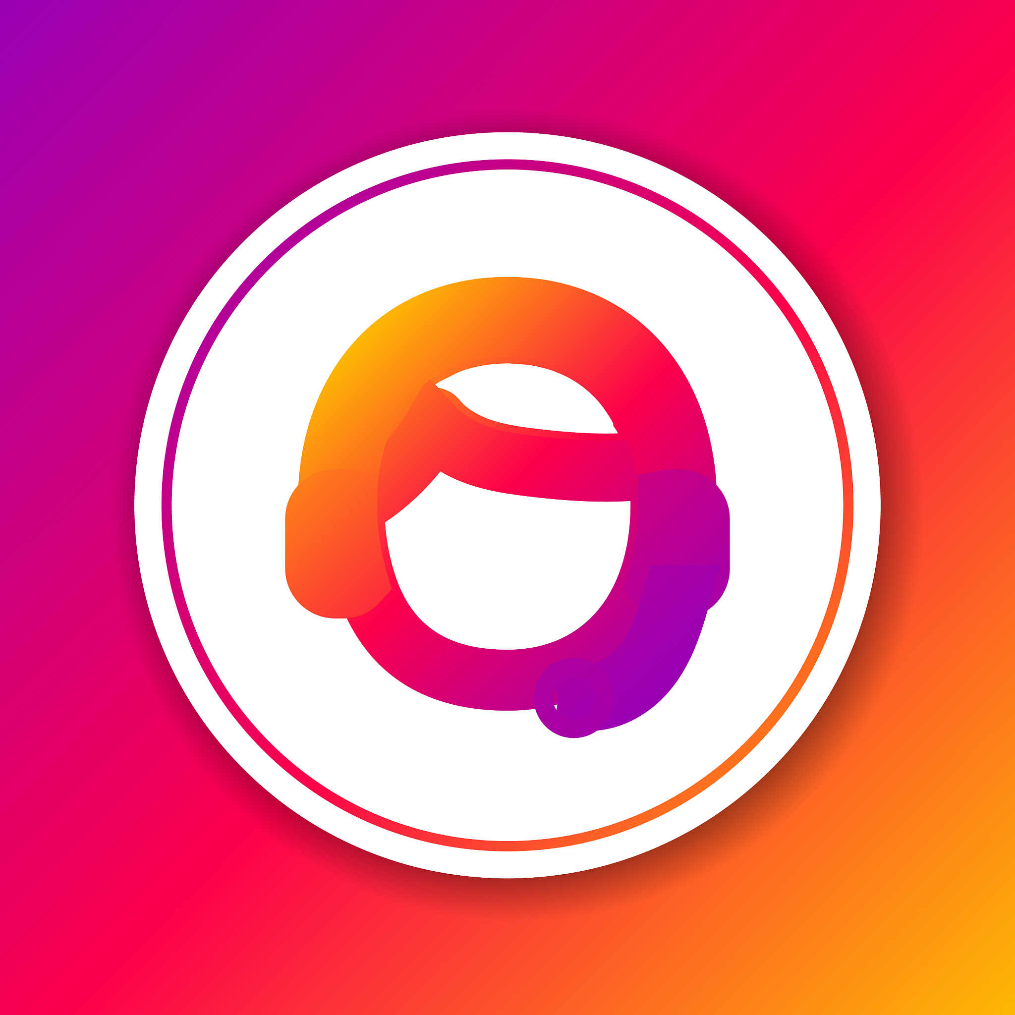 color line man with a headset icon isolated on