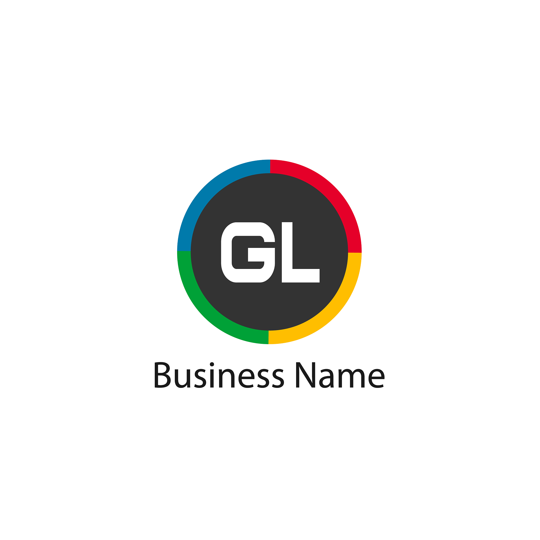 initial letter gl logo template design