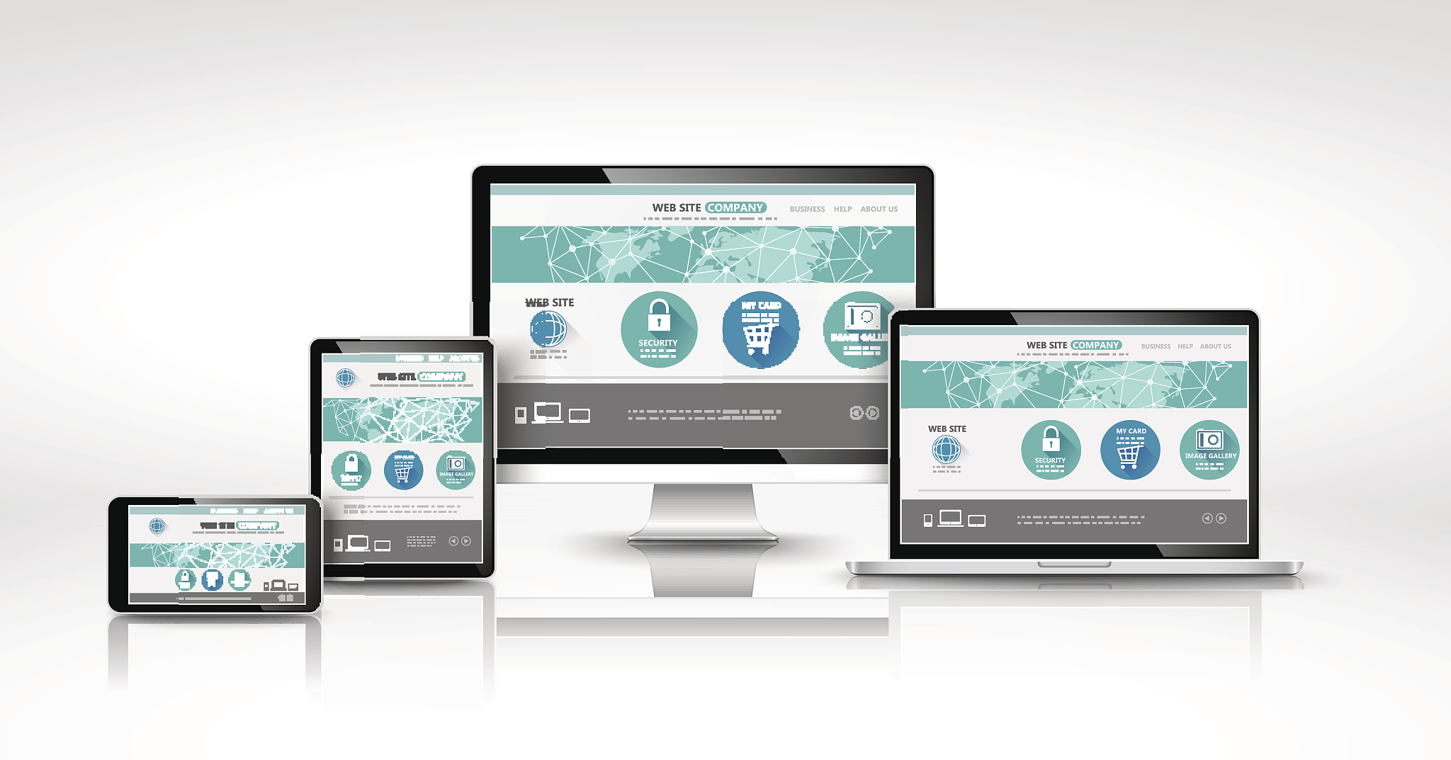 modern devices with web design