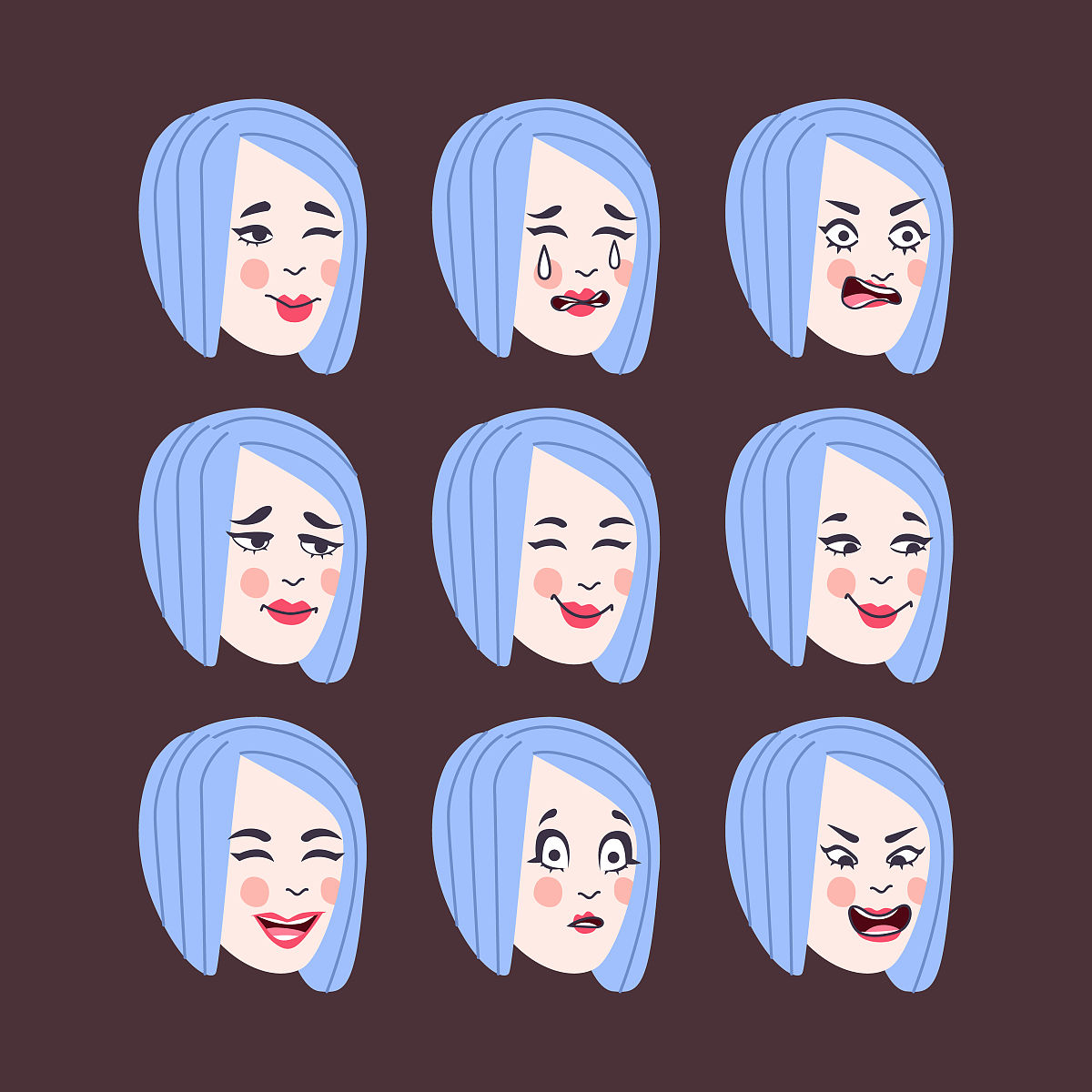 形容表情难很少变化的词