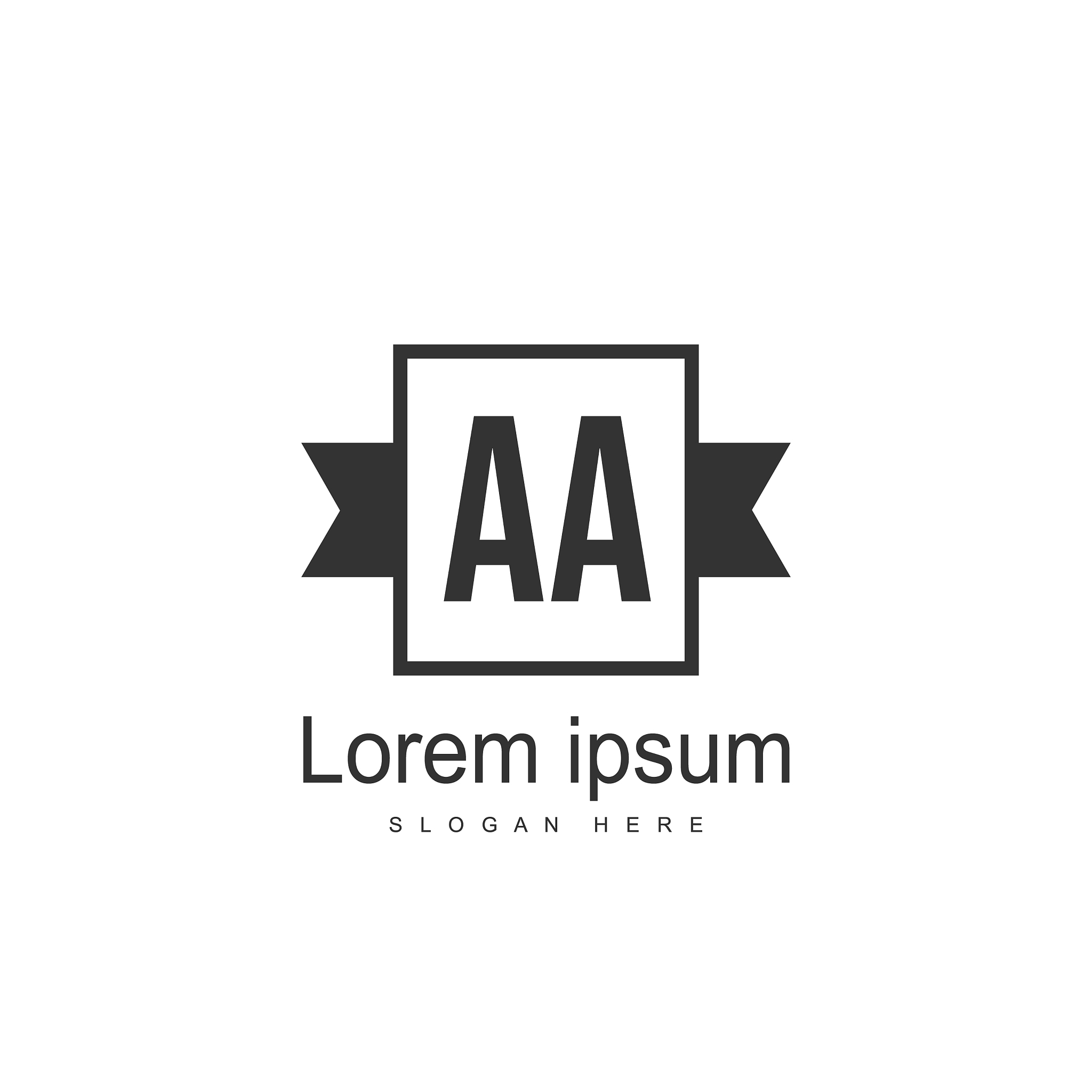 initial letter aa logo template design