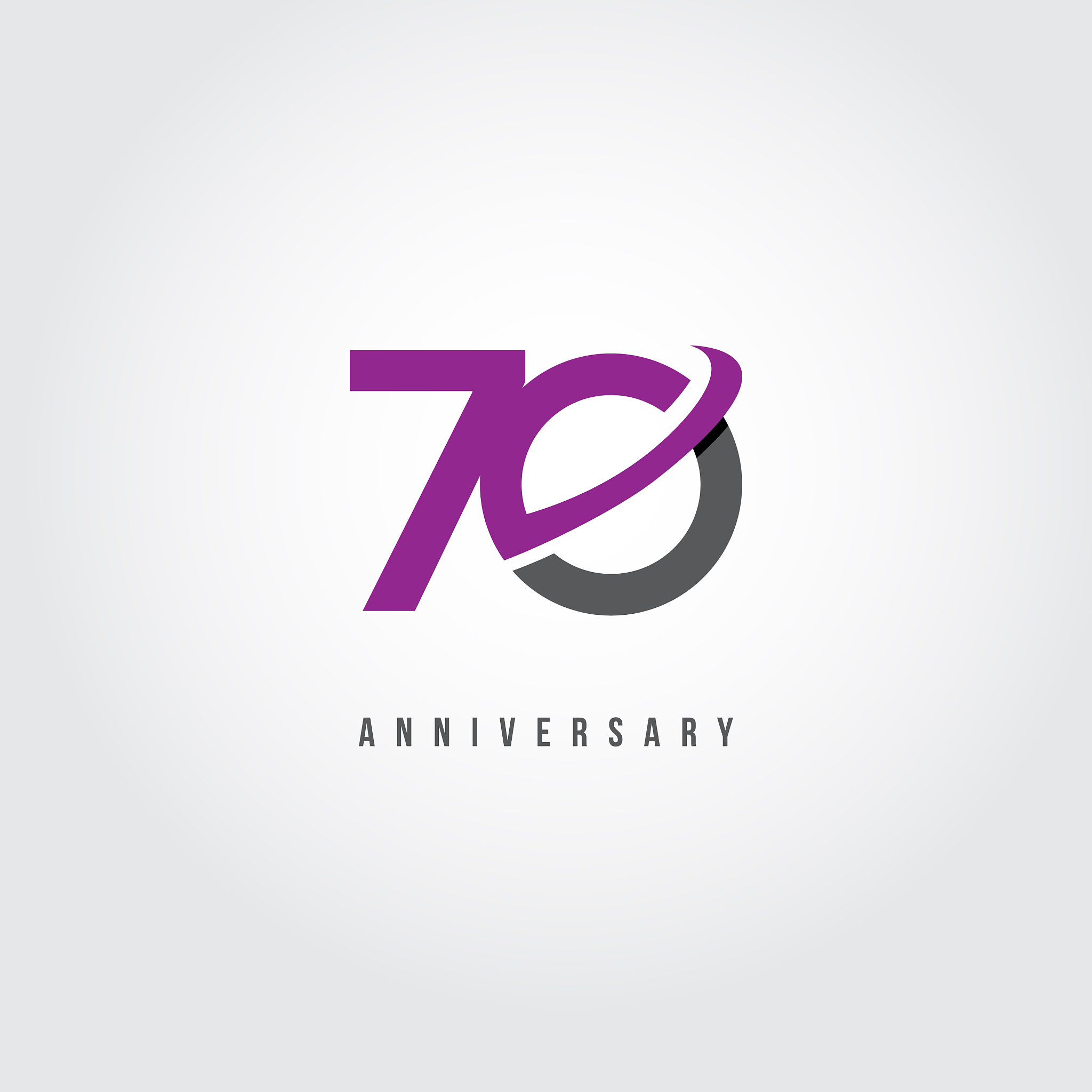 70 year anniversary template design