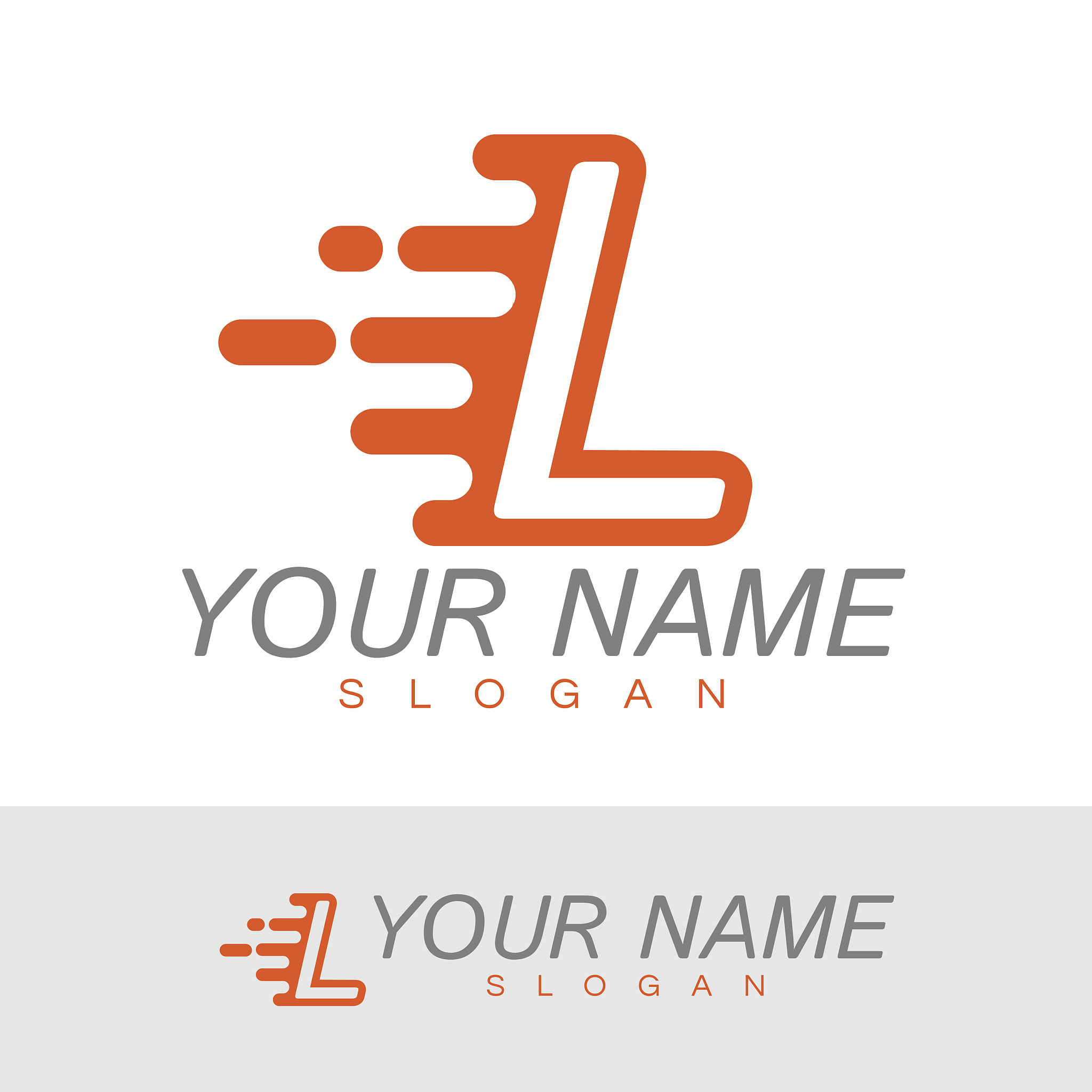 letter l speed icon design template