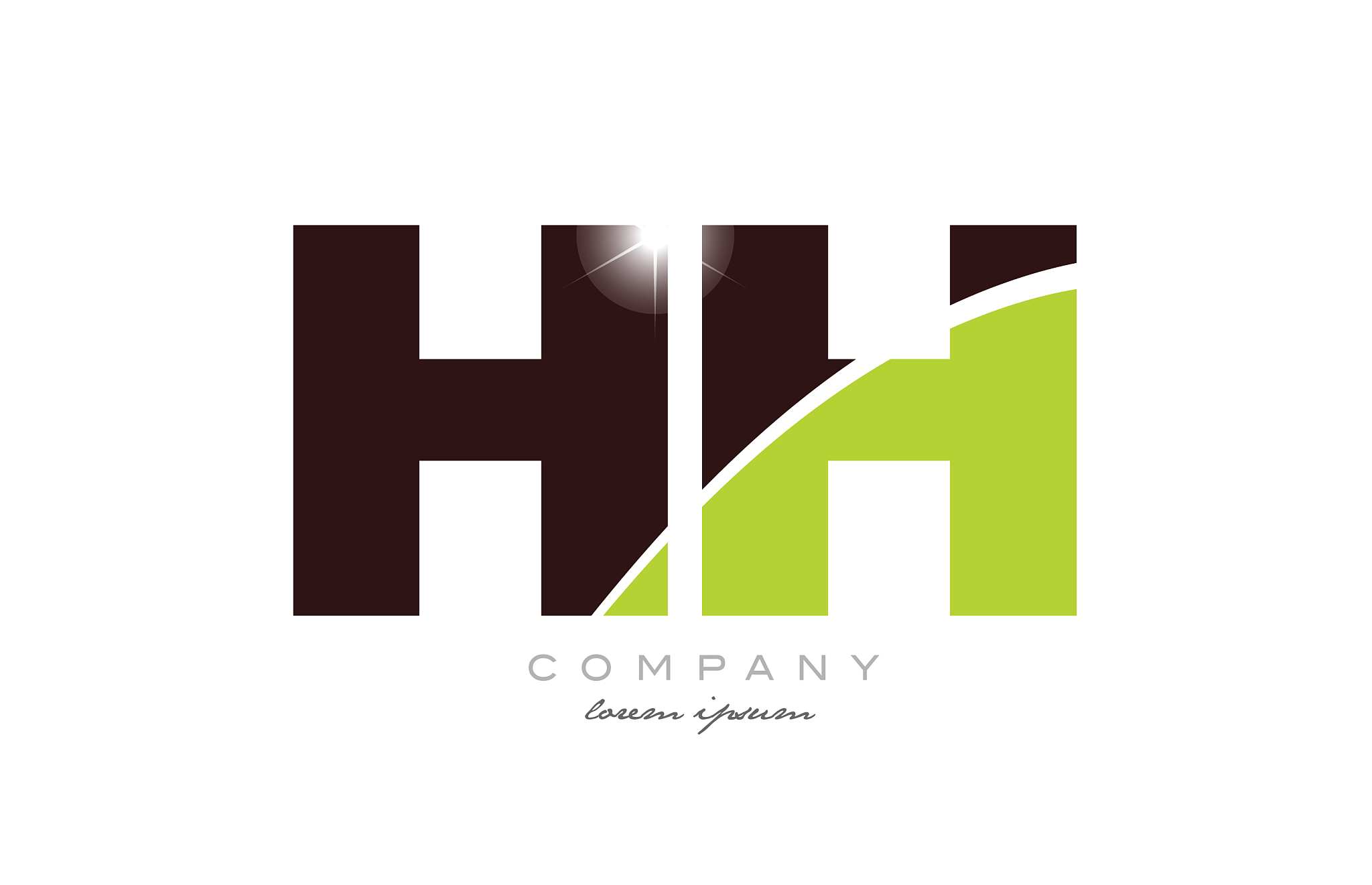 letter hh h h alphabet combination in green and