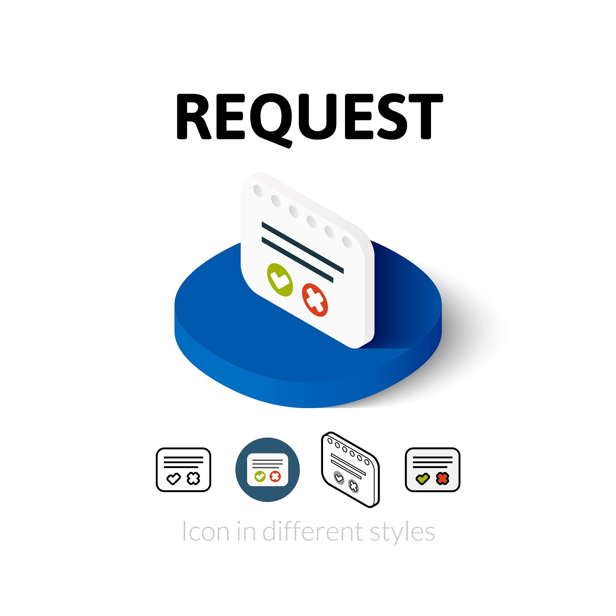 request icon in different style
