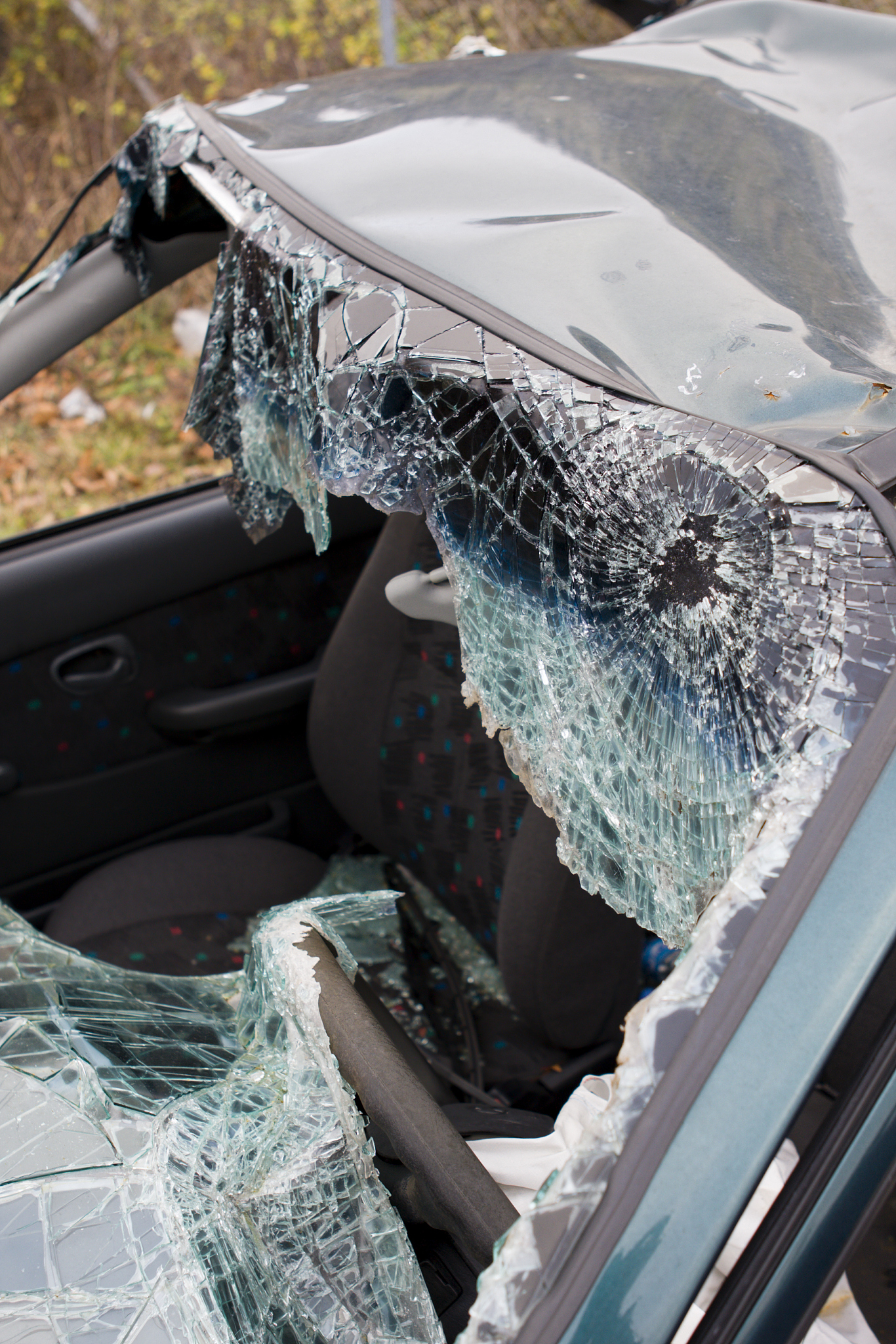 car involved in traffic accident.
