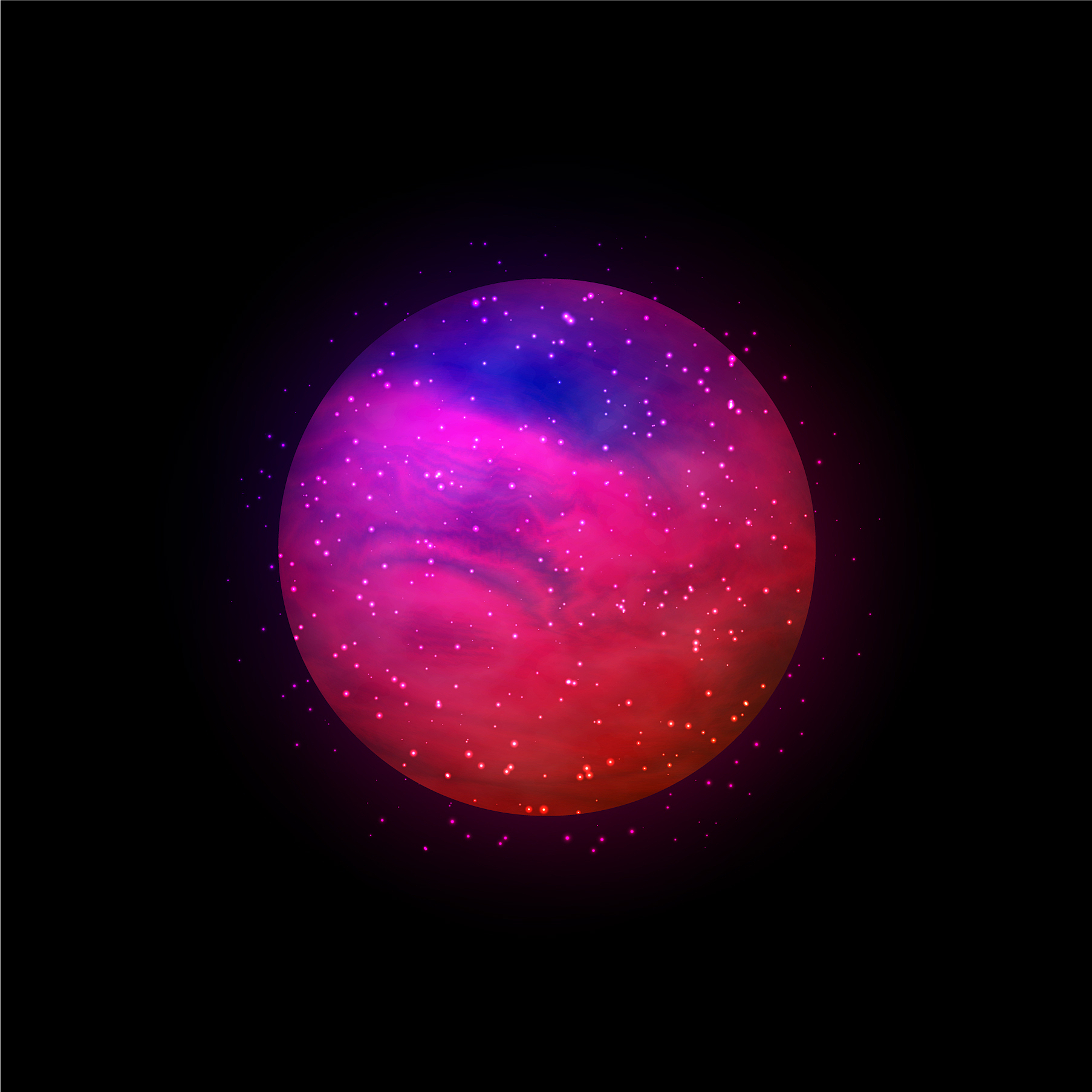 colorful space sphere