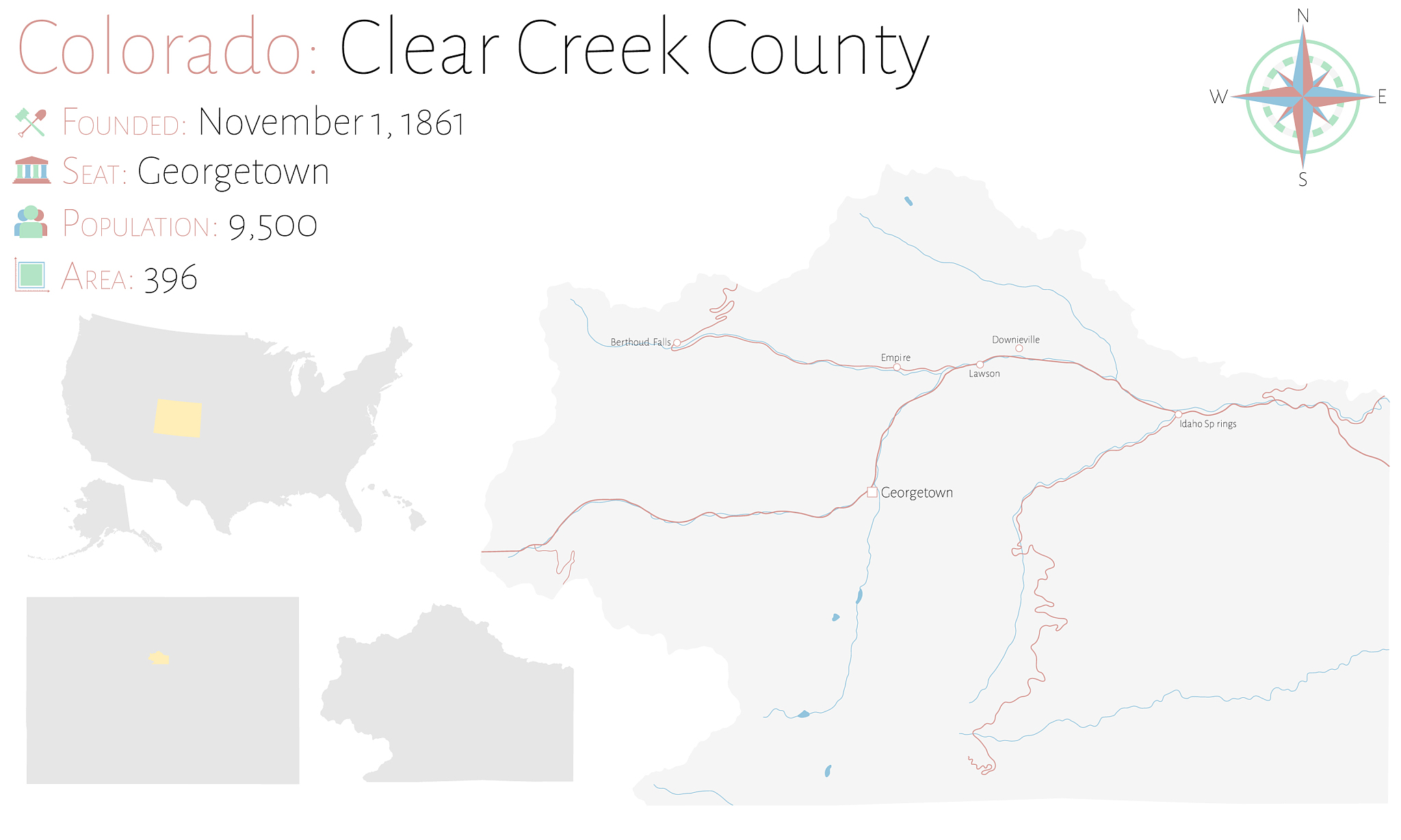 map clear creek county in colorado