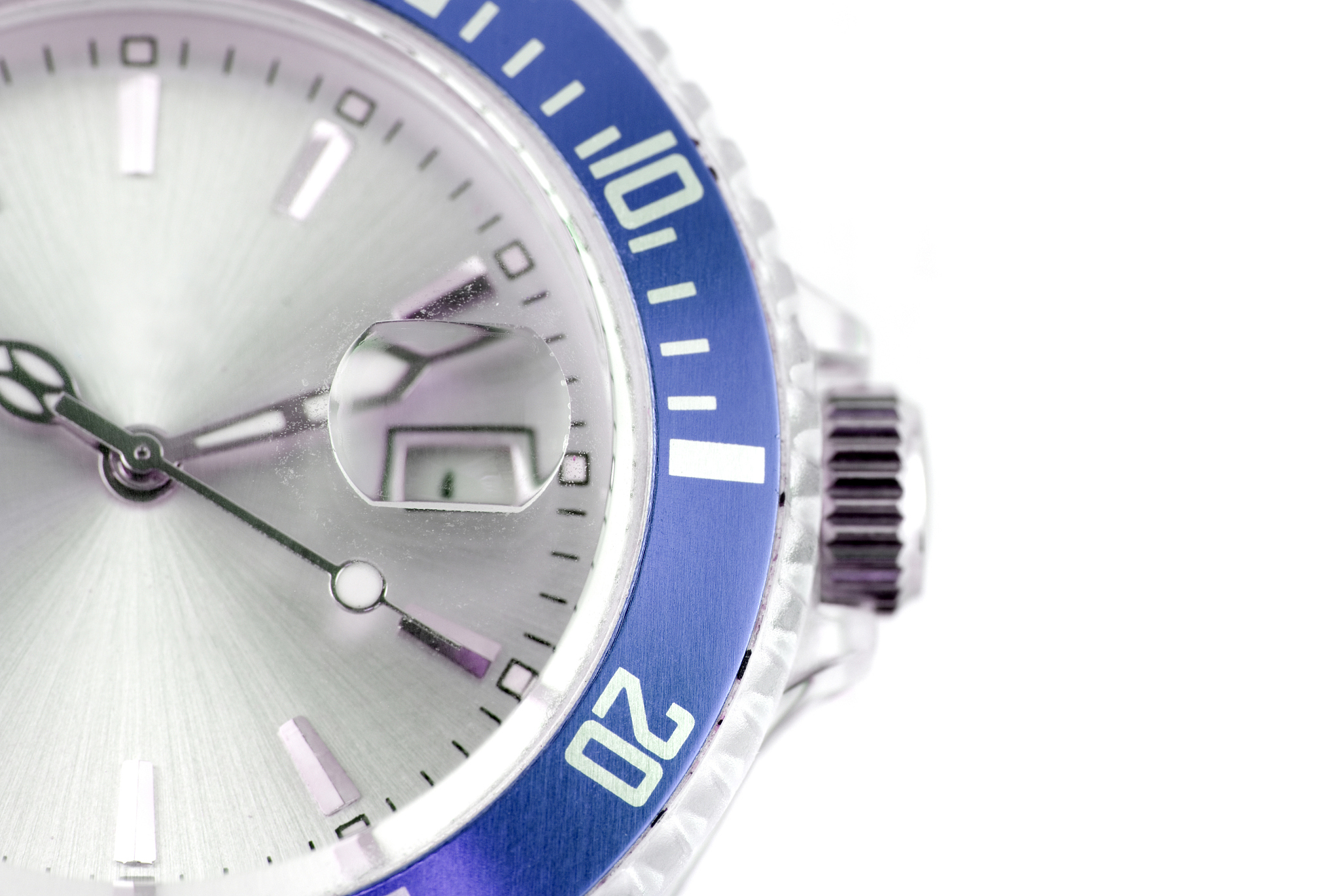 blue wristwatch