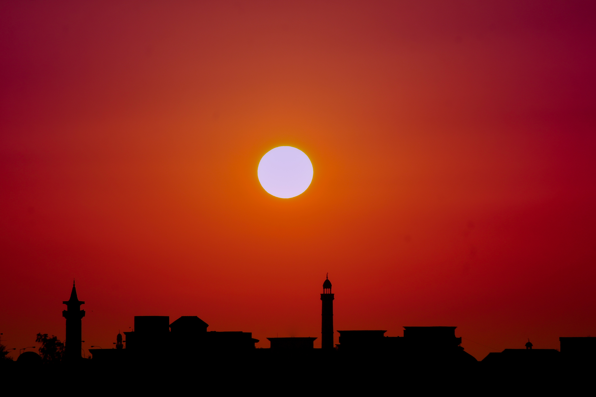 sunset background in river with the mosque in th shadow.