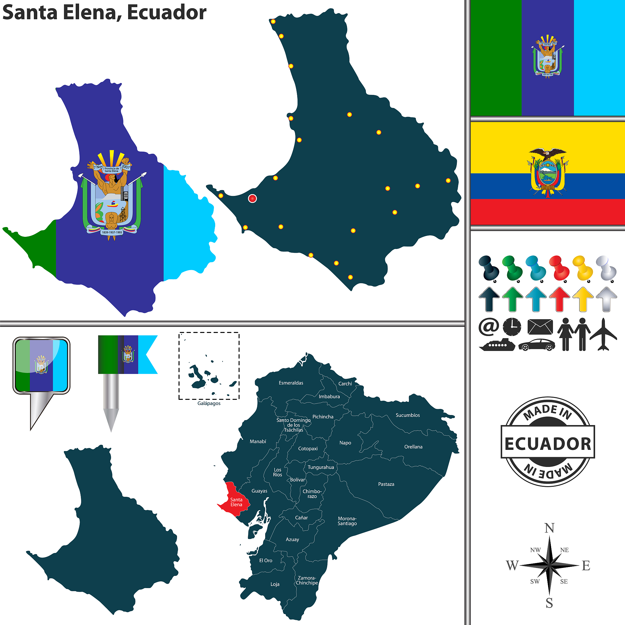 map of santa elena ecuador