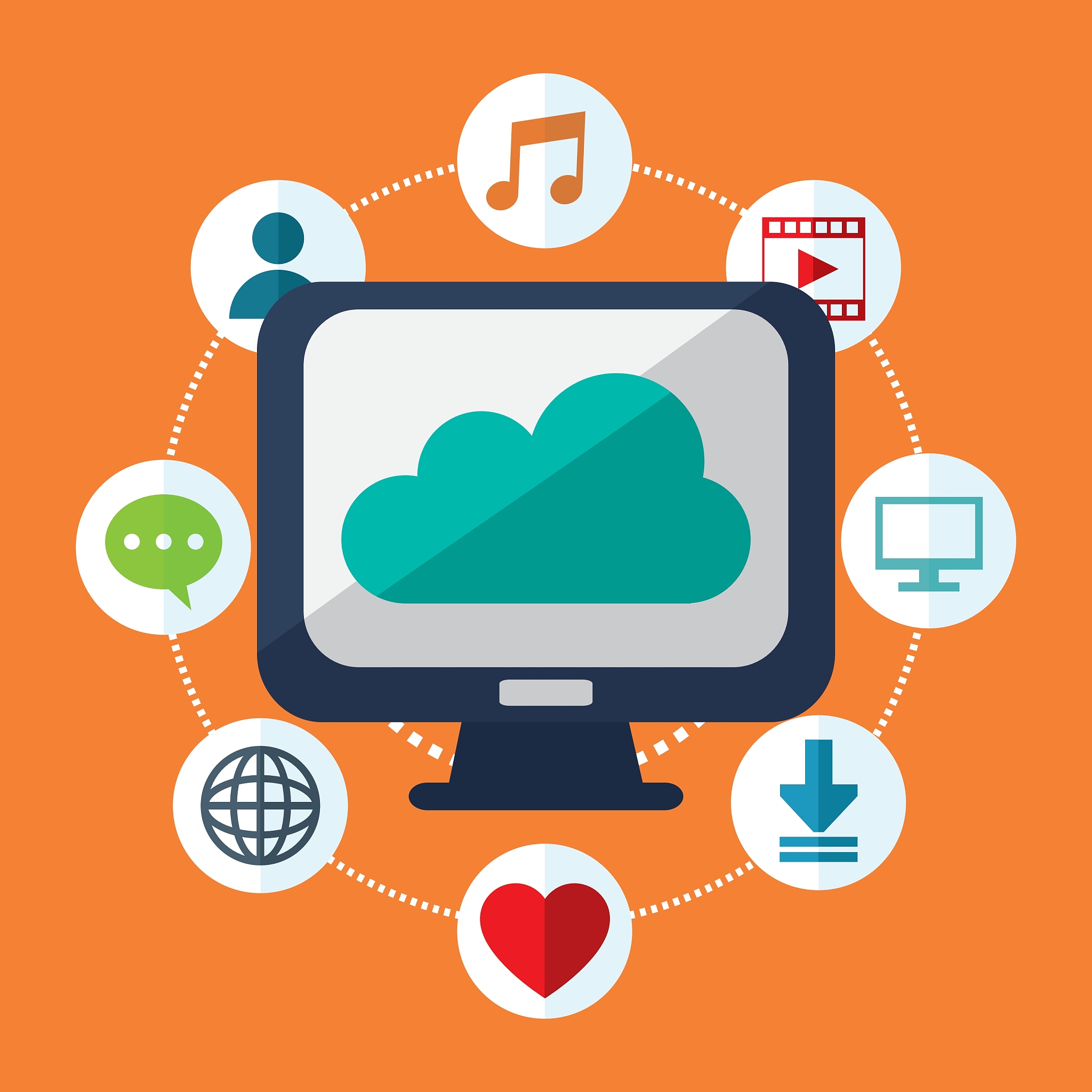 socia media related icons image